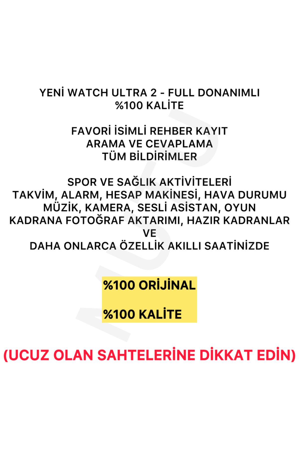 MUTU Watch 10 Ultra2 Pro (3 KORDON ÖZEL SEÇMELİ) Son Versiyon Full Donanımlı %100kalite 49 Mm Akıllı Saat-6