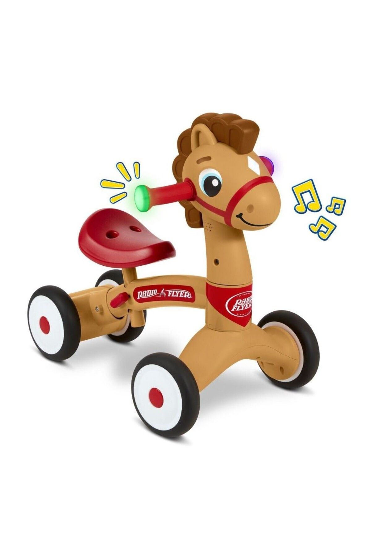 RADIO FLYER Lil Racers Pony Binilebilir Araç, Işıklar, Sesler ve Ergonomik Tasarım