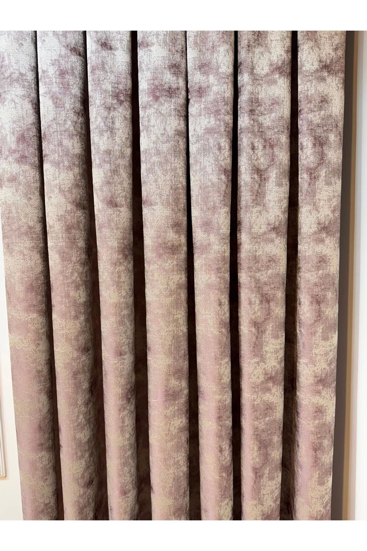 NİVEMESHOME-Nivemeshome Istanbul V-1001 1/3 Close Pleated Background Curtain Apm 6