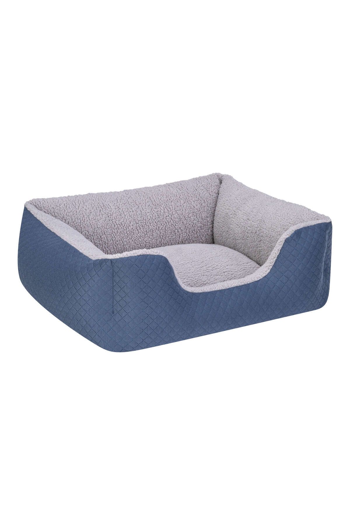 Pet Comfort-Blue/Gray Plush Echo Cat and Dog Bed - S 60X50Cm 639140 2