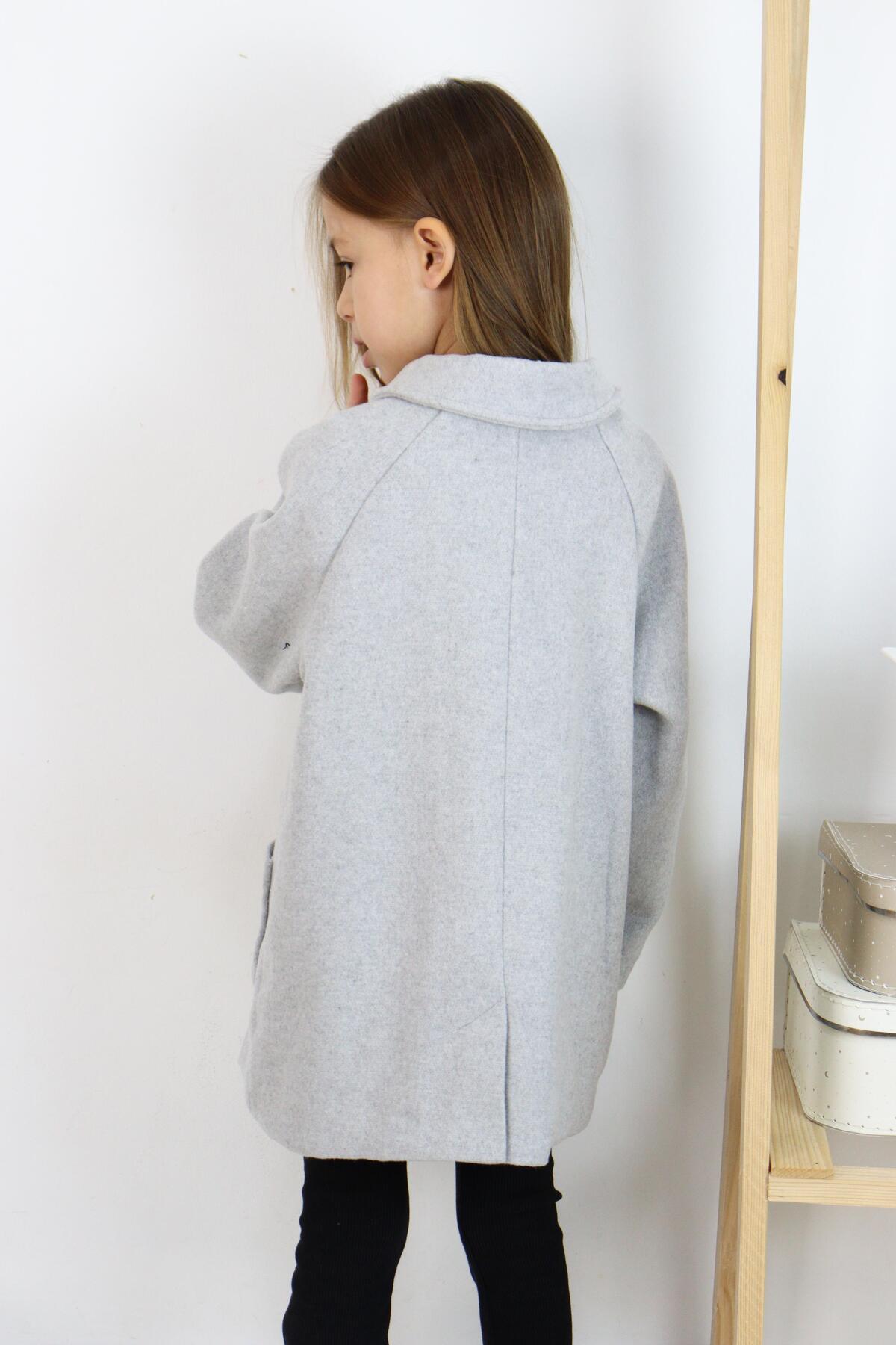 MiaBaby Reglan Kol Unisex Kaşe Kaban fotoğrafı 5 (önizleme)