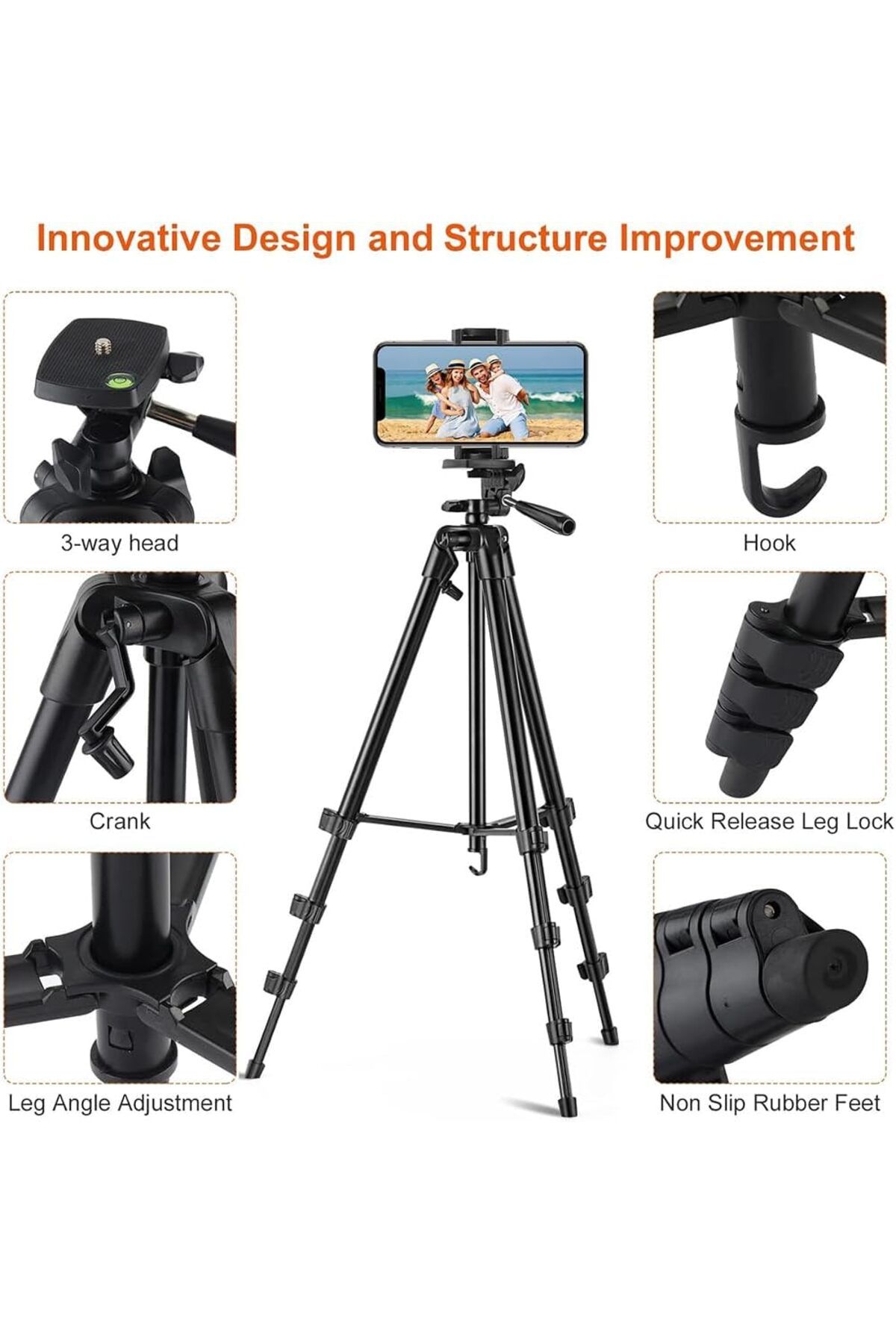 Arabest-Tripod, Aluminium Adjustable Portable and Foldable Camera-Tripod 6