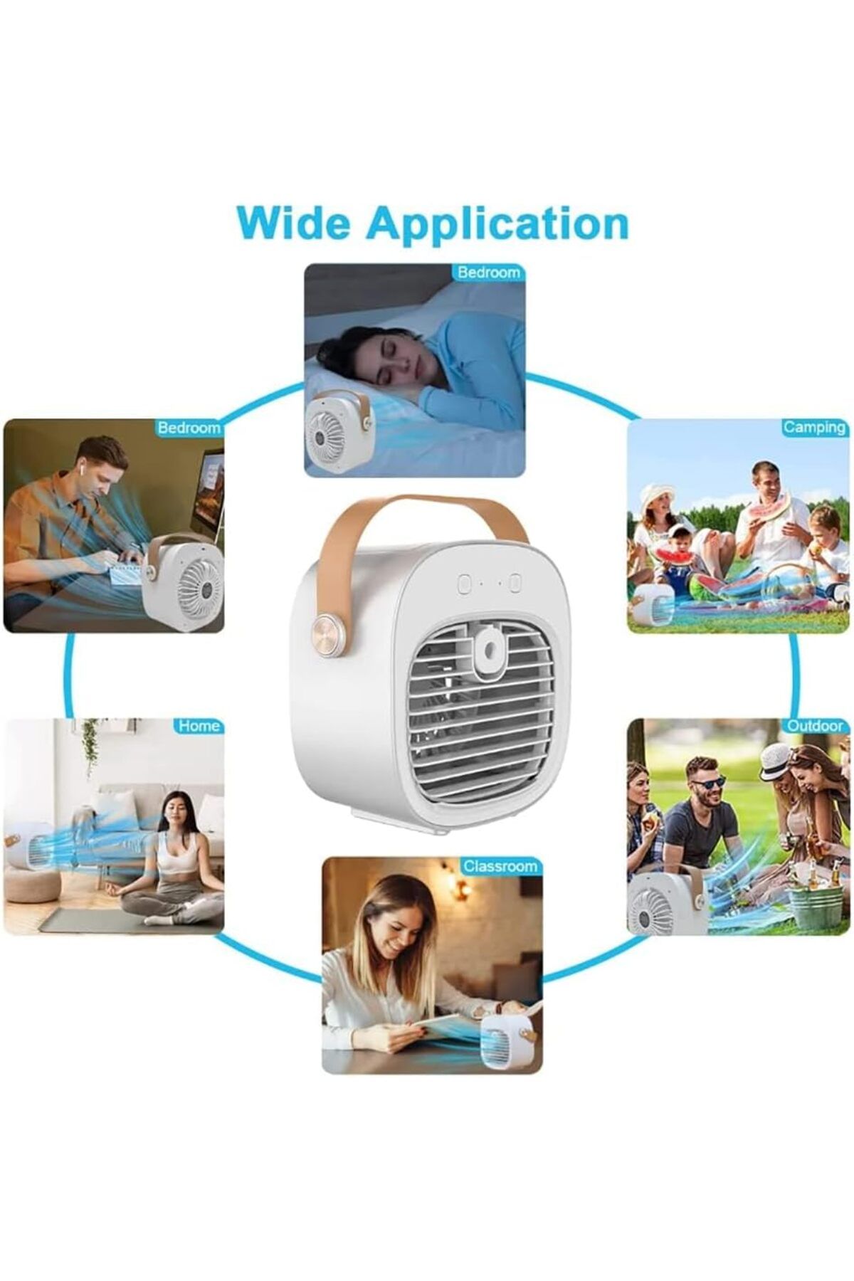 Arabest-Air Conditioner, Mini Quiet Humidifier, USB Charging Water-cooling Air Cooler Fan 6