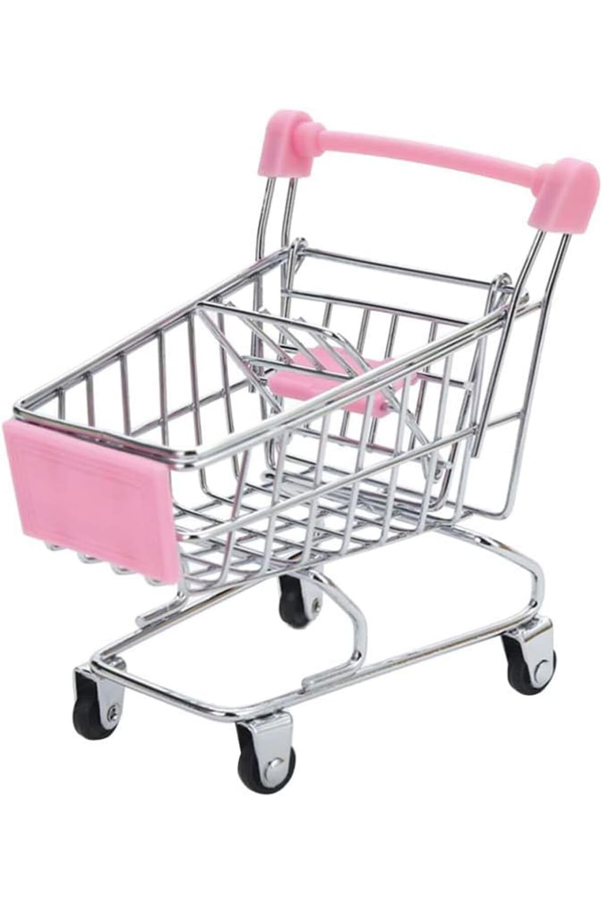 Arabest-Mini Supermarket Handcart Toy, Shopping Carts Utility Cart Mode Desk Storage Toy 1