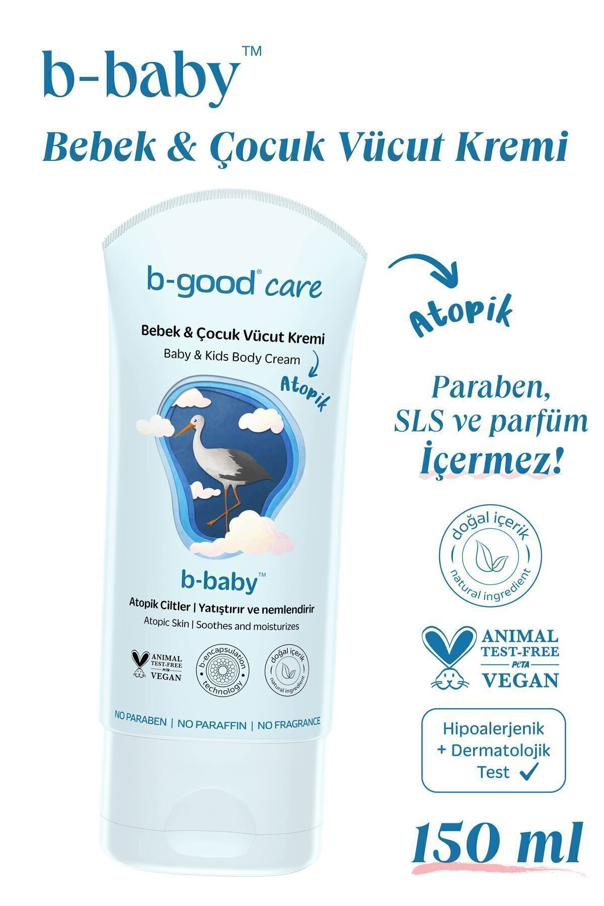 B-GOOD-150 ml Baby and Children's Body Cream - Atopic Skin 1