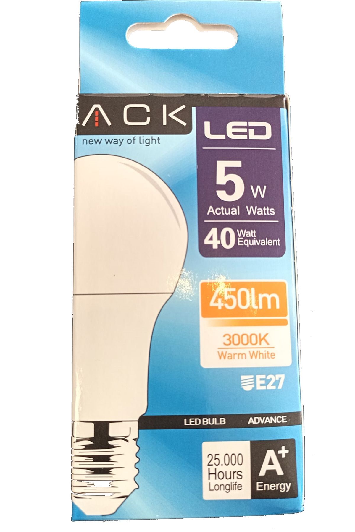 ACK 5W E27 3000K GÜNIŞIĞI LED LAMBA