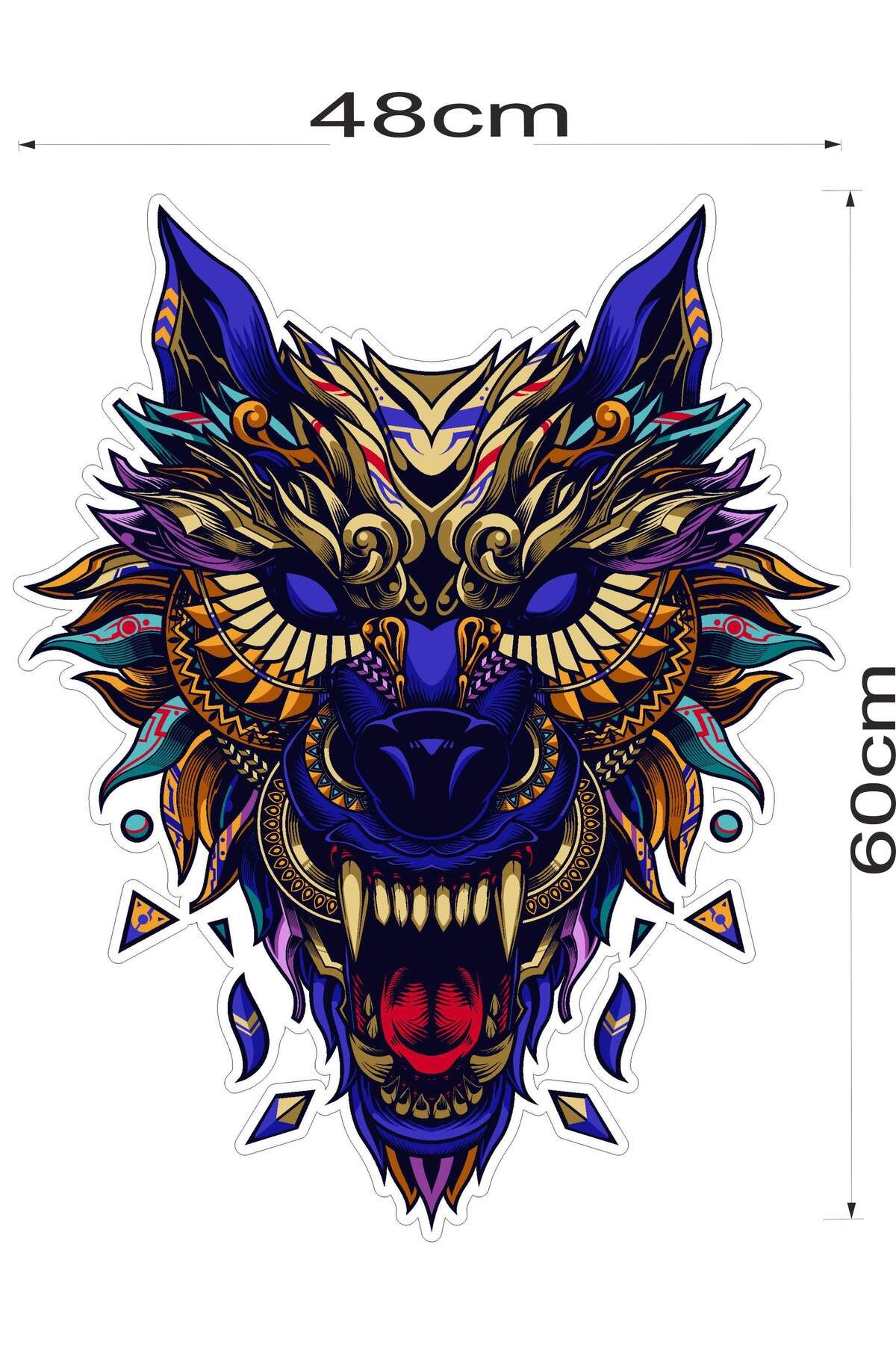 sticker-00458 Model Patterned Wolf Sticker - for Car, Auto, Motorcycle, and Motorhome 1