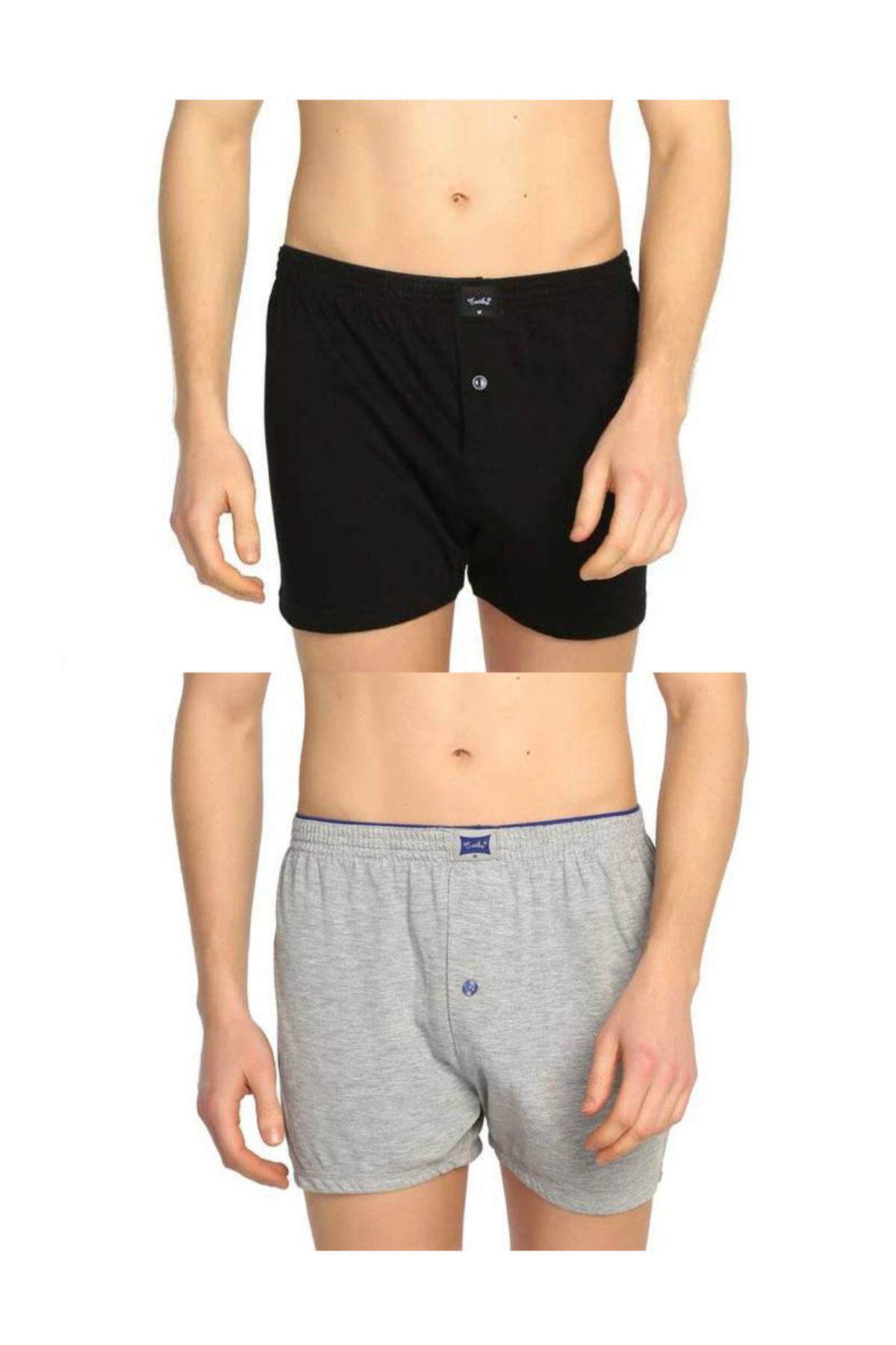 Tutku 117 Erkek Düz Penye Boxer 12'li Paket