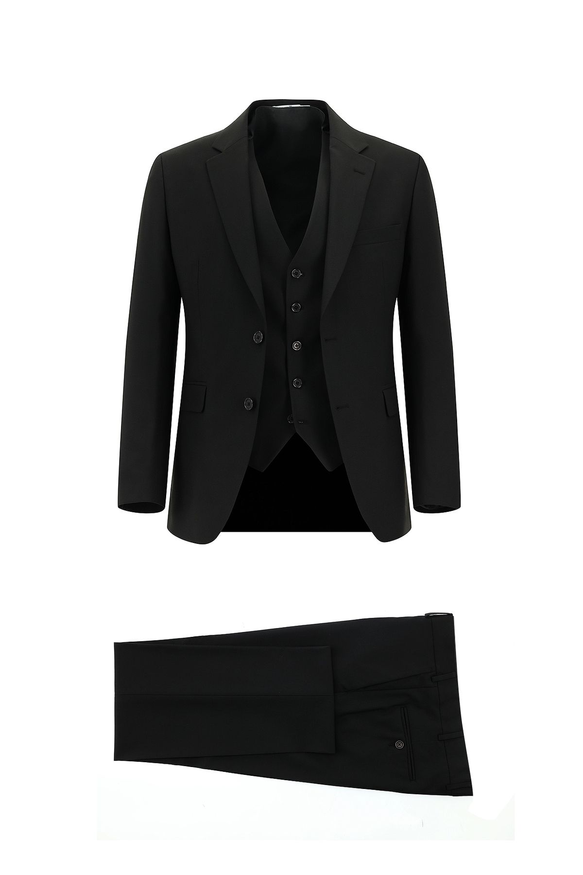 Kiğılı-Classic Slim Fit Suit with Vest 1