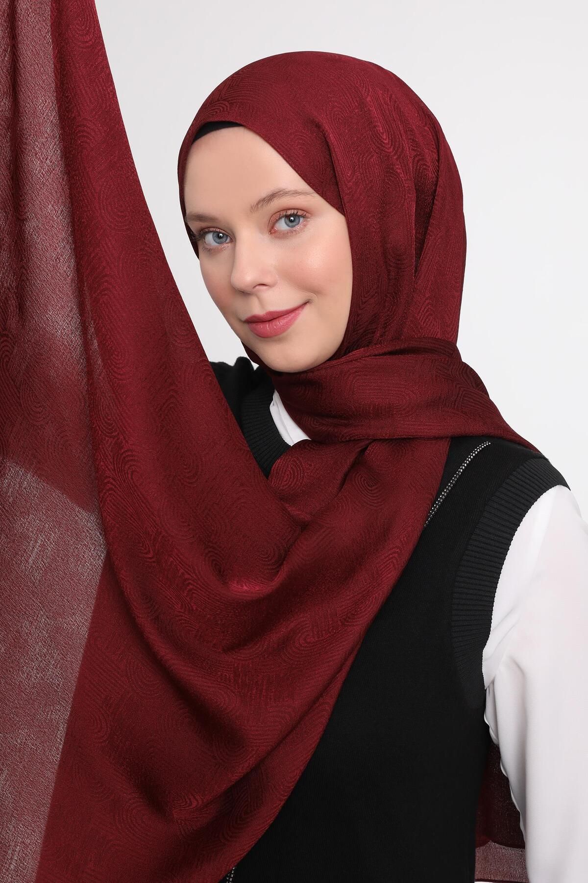 Levidor-Shawl - Burgundy 2