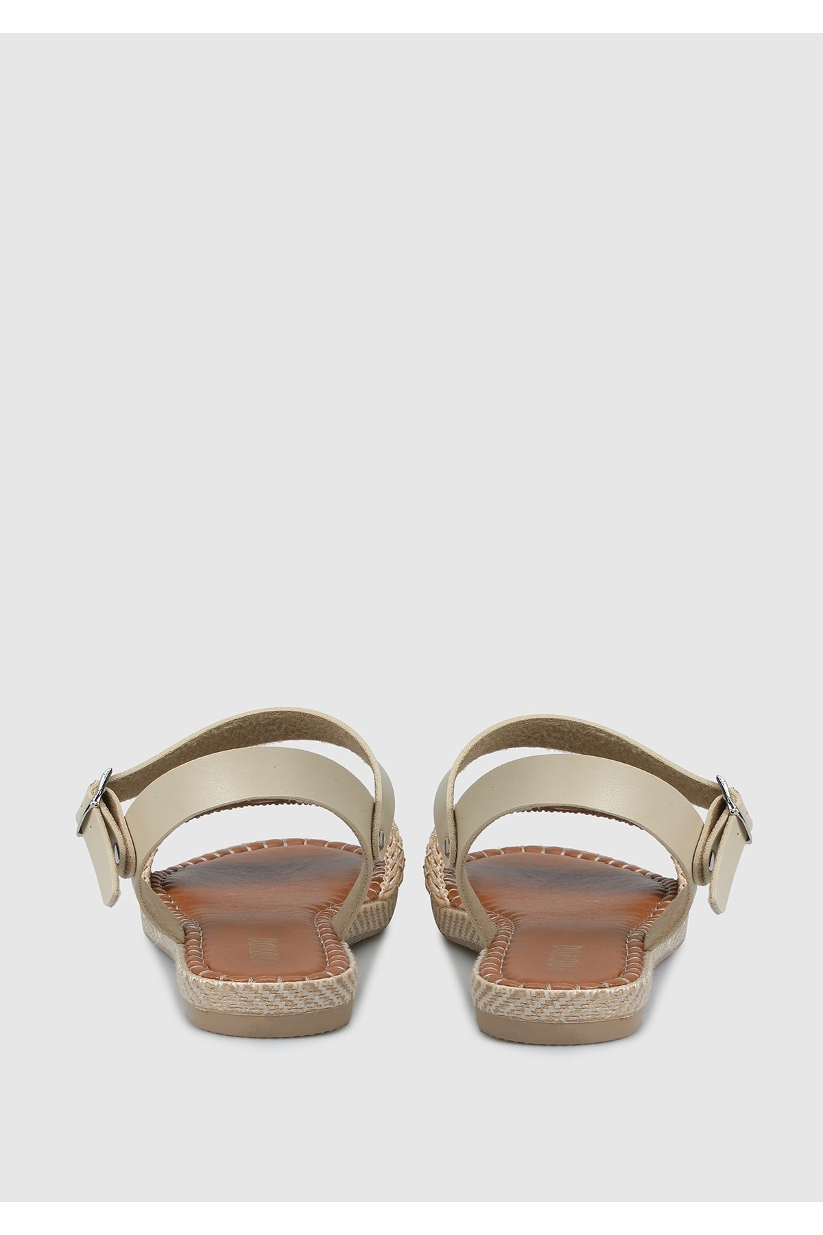 Provoq-Beige Flat Women's Sandals 4