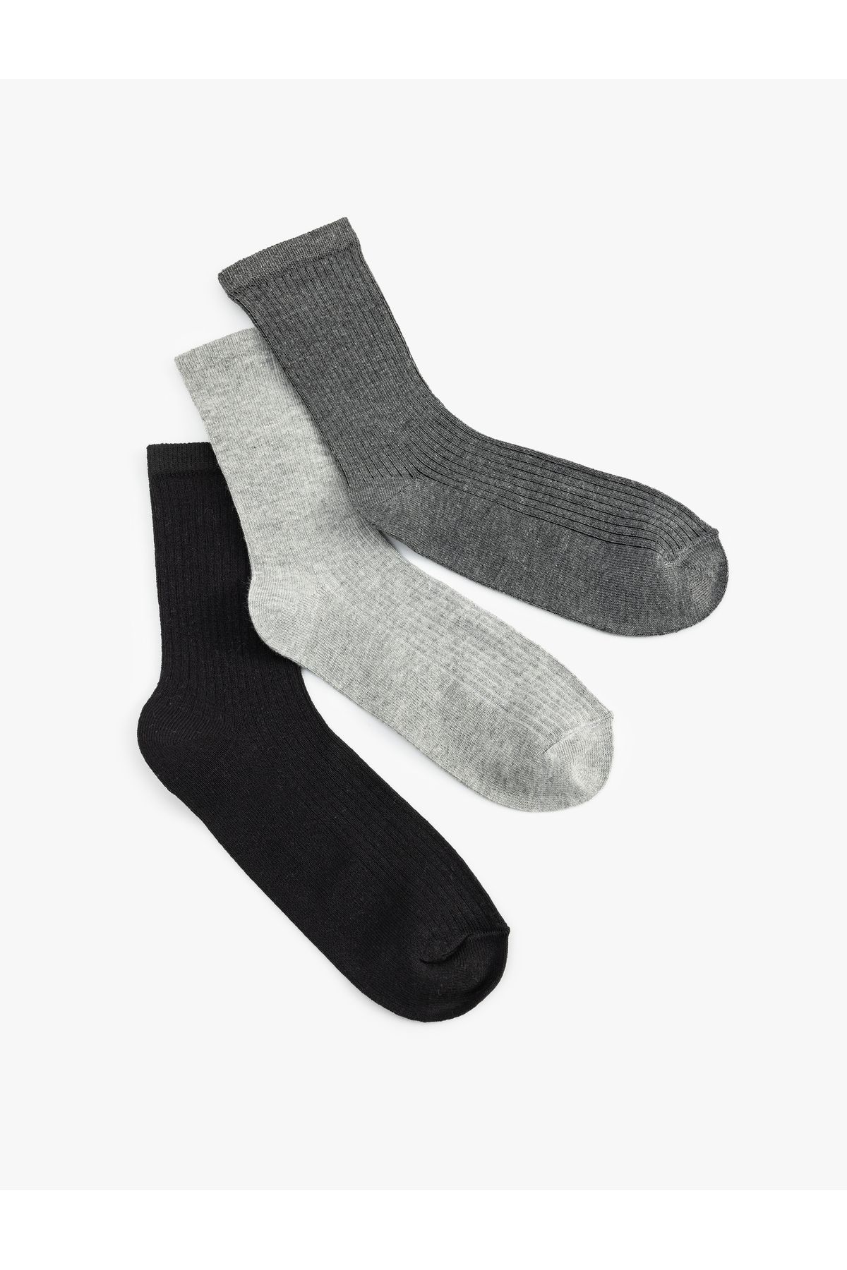 Koton-Set of 3 Basic Multicolored Socks 2