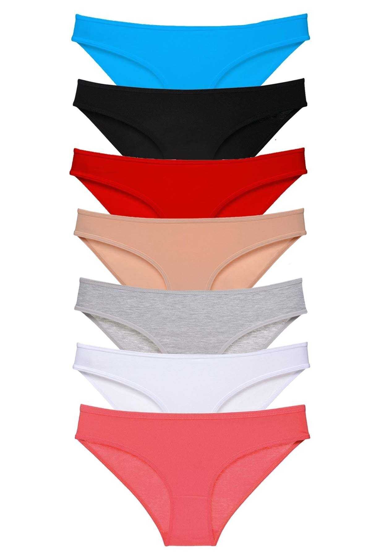 Easy Tedarik 7 adet Süper Eko Set Likralı Kadın Slip Külot Set 3