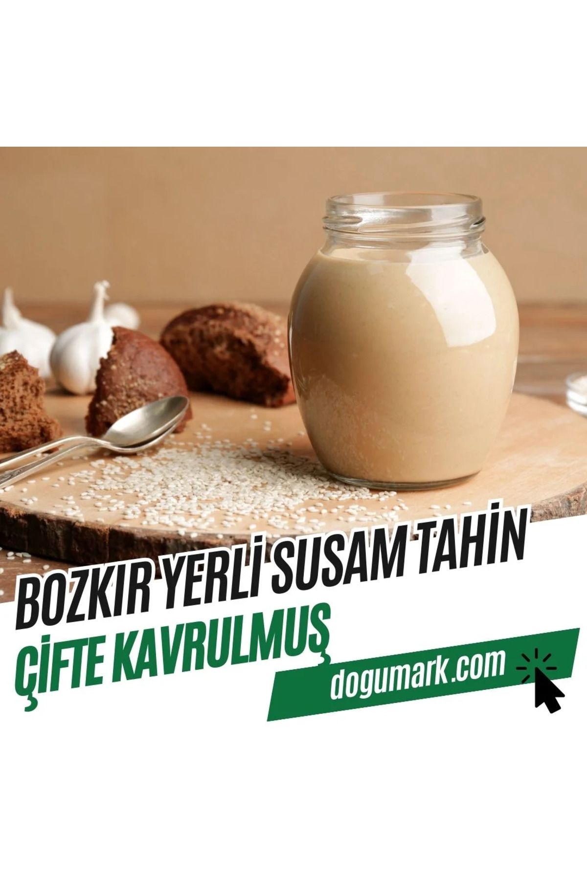 DoğuMark Bozkır Yerli Susam Tahin - Çifte Kavrulmuş (1 Kg)