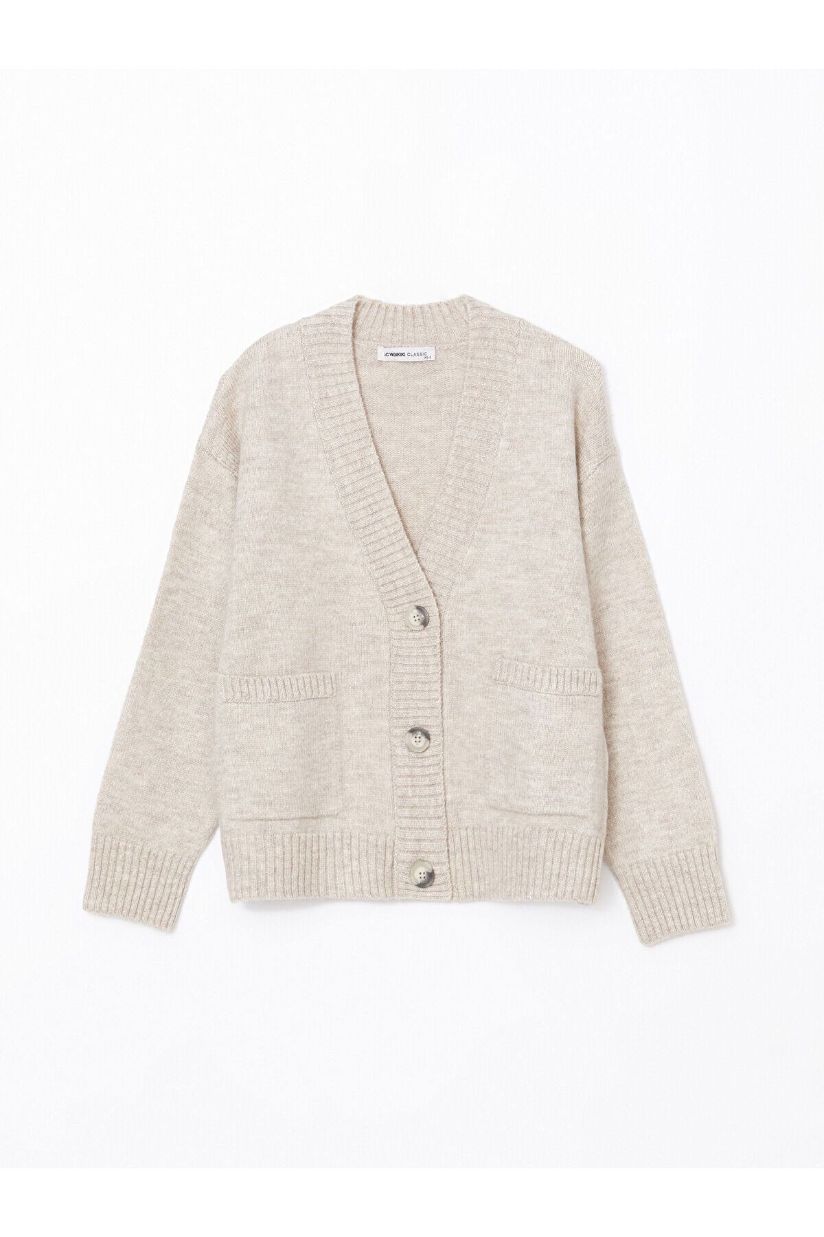 LC Waikiki-V-Neck Women's Knitwear Cardigan 1