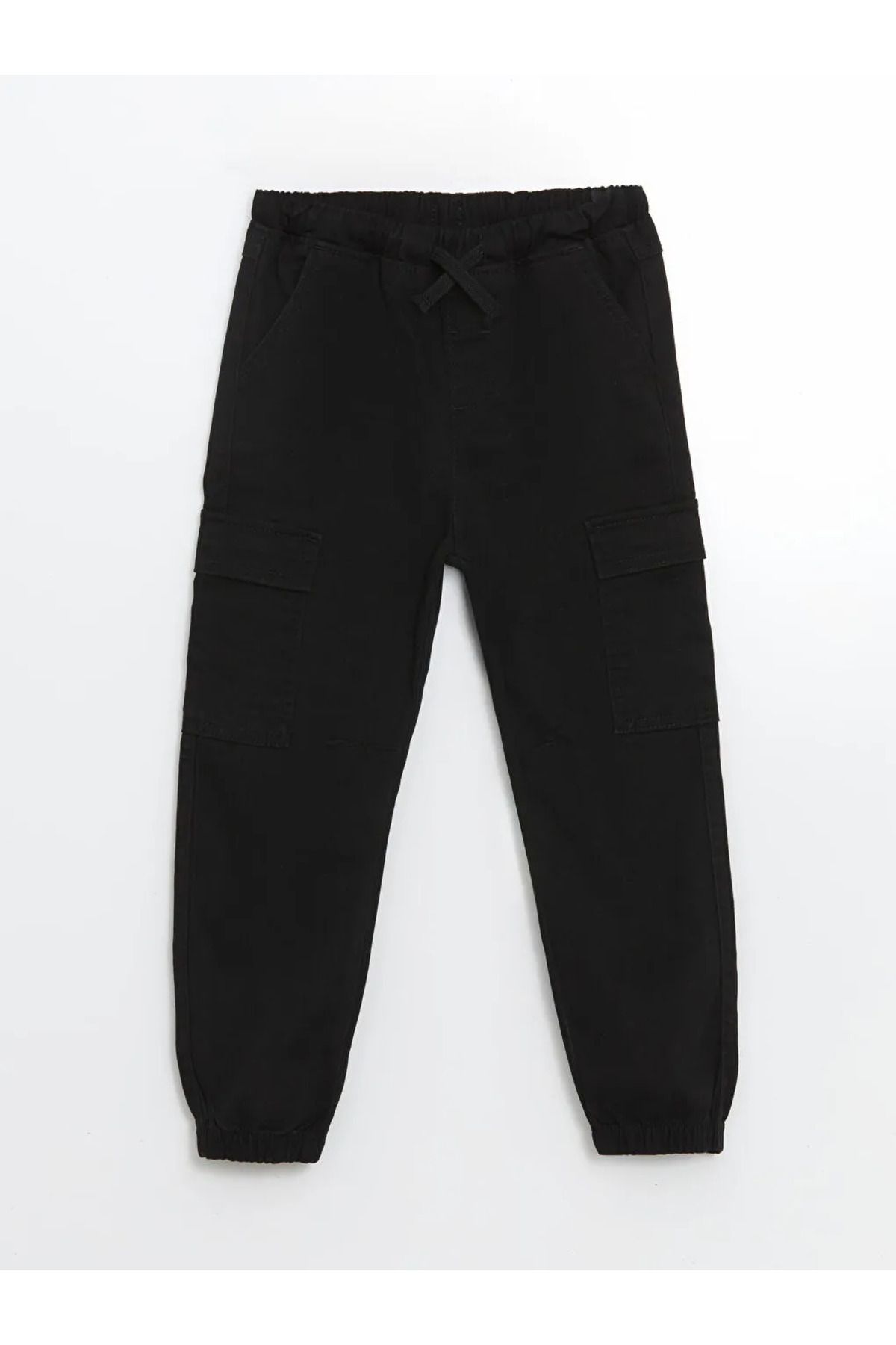LC Waikiki-Kids Black Boys' Jogger Pants with Elastic Waist 1