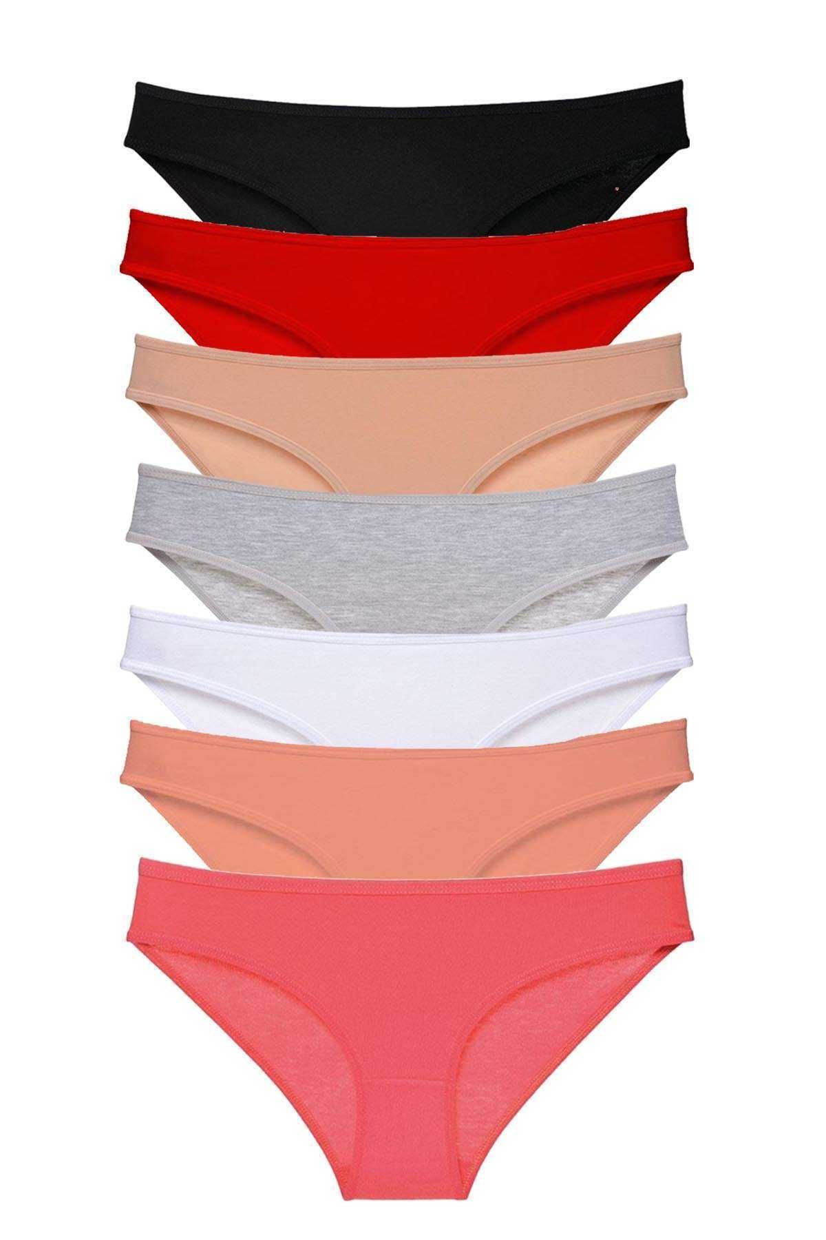 Easy Tedarik 7 adet Süper Eko Set Likralı Kadın Slip Külot Set 2