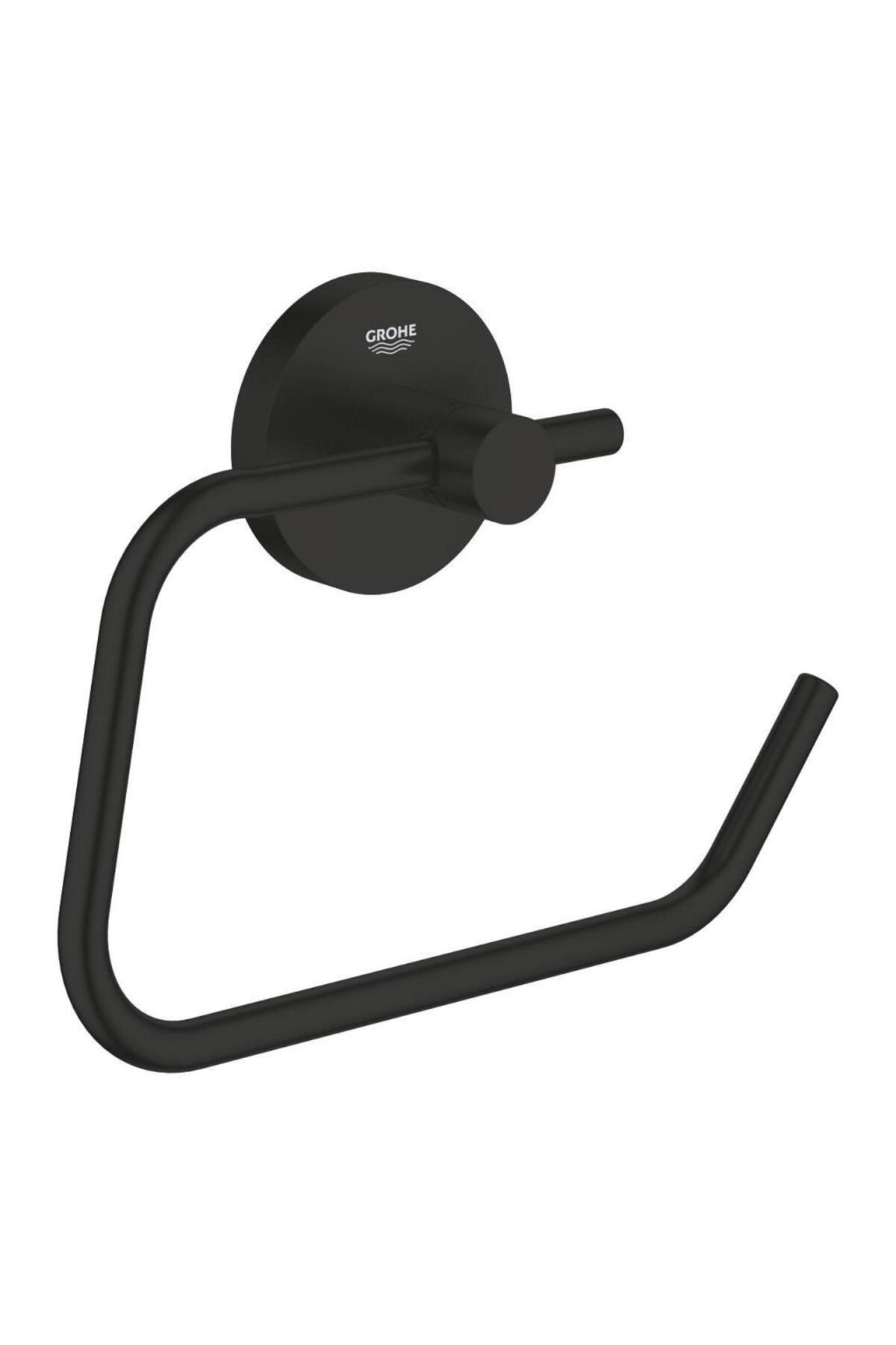 Grohe-Essentials Matte Black Toilet Paper Holder - 1024722430 1