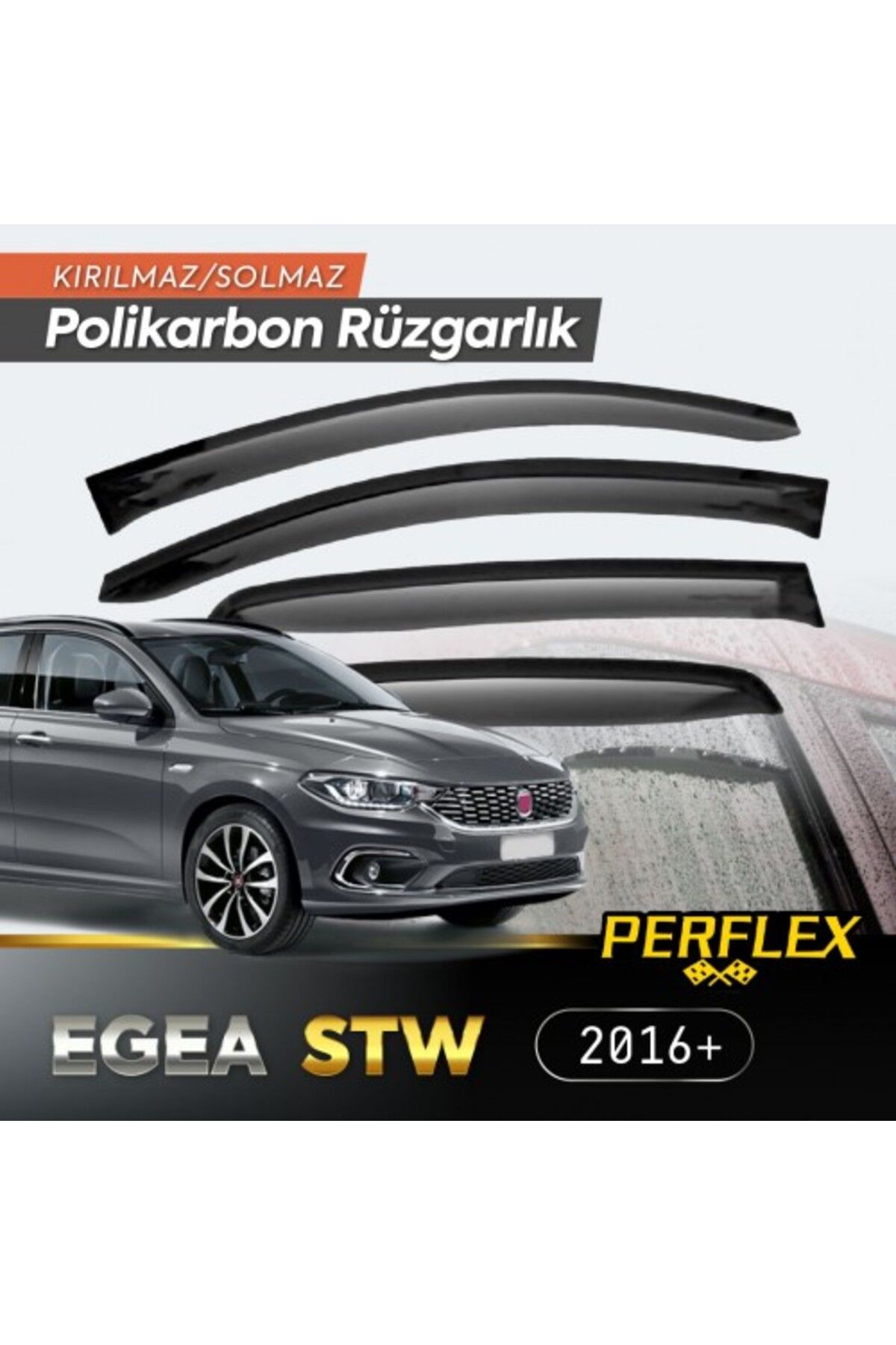 Mustore Fiat Egea STW 2016+ Cam Rüzgarlığı V2 Düz