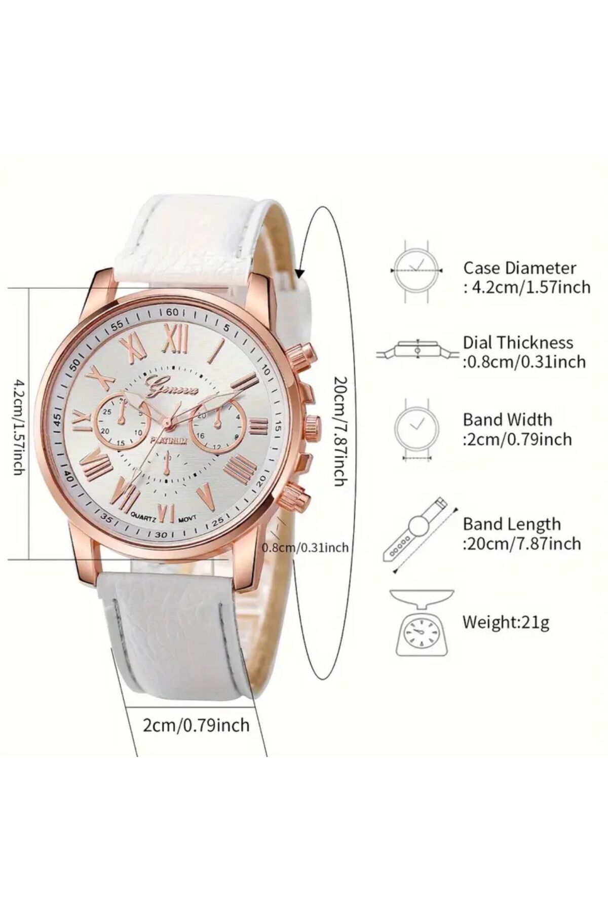 MY SUPPORT-White Women's Quartz Watch 2