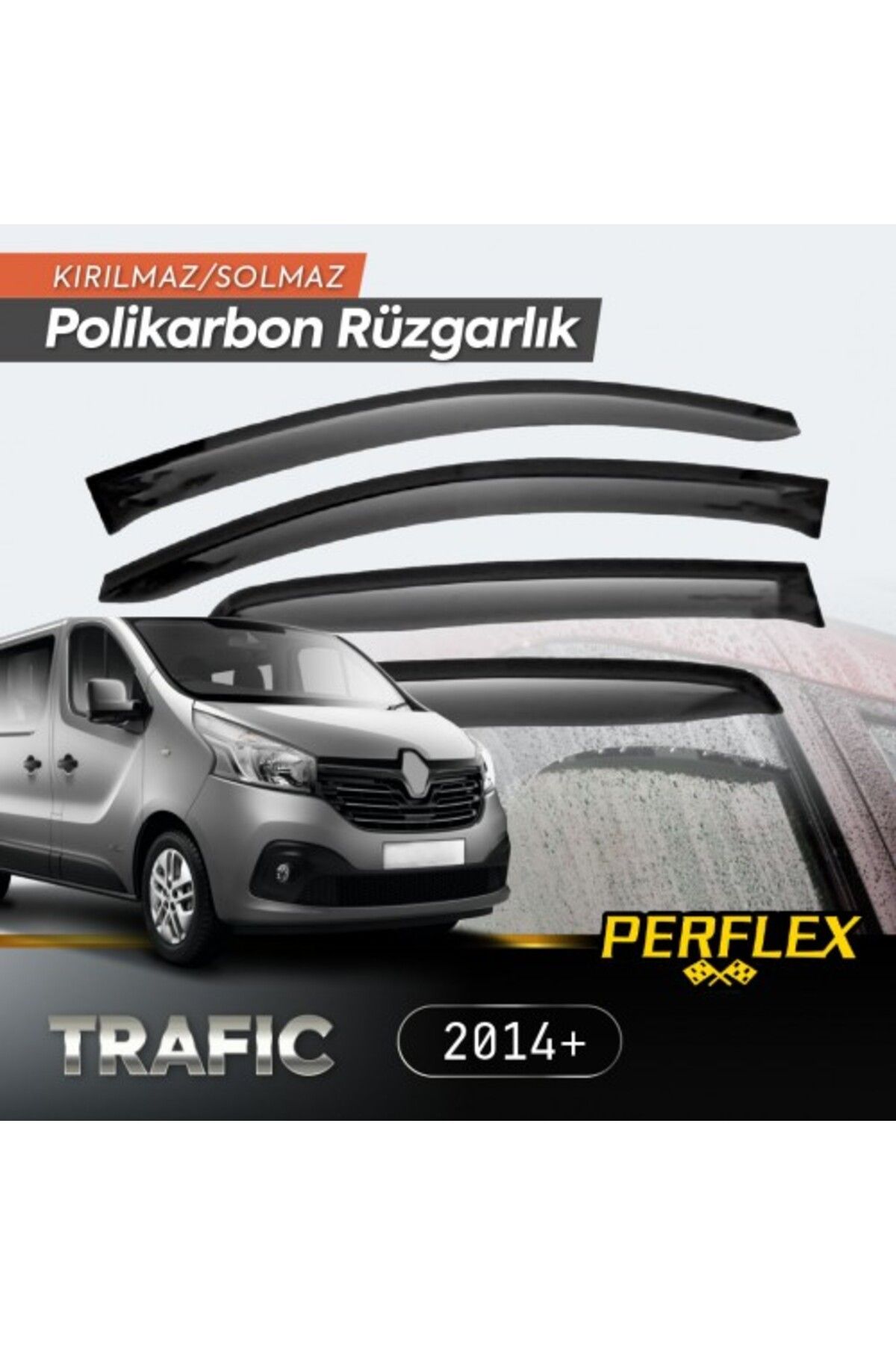 Mustore Renault Trafic 2014+ Cam Rüzgarlığı V2 Düz