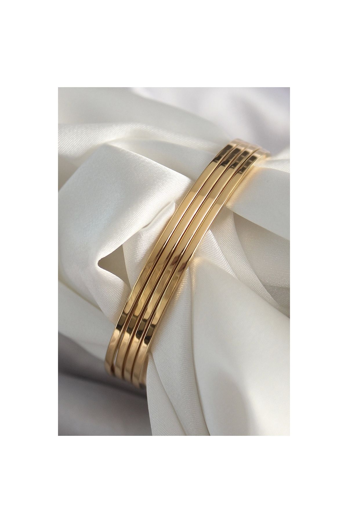 Narnuga 316L Çelik Gold Renk Ajda Model Kadın Bileklik - TJ-BB6482