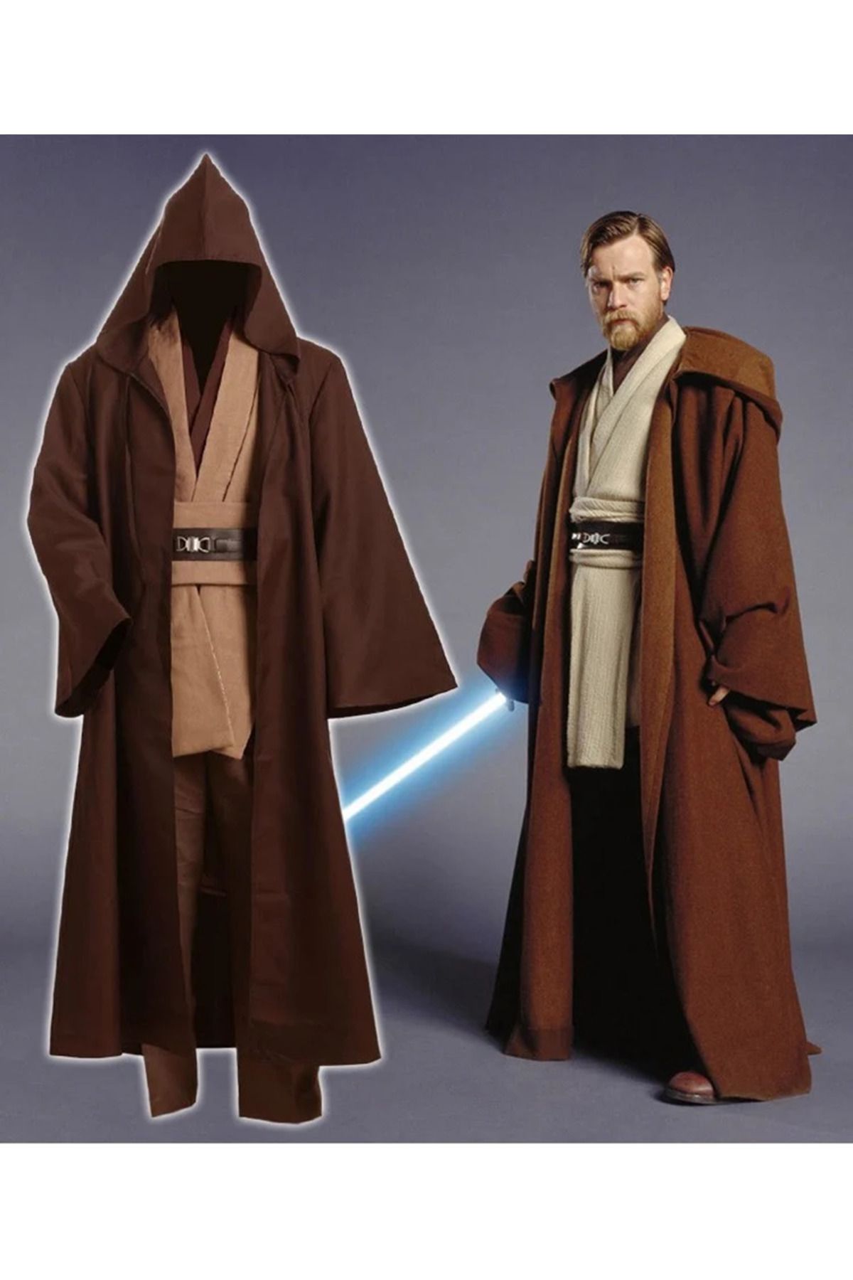 Kadıköy Kostüm Yetişkin Obi Wan Kostümü, Jedi Kostümü, Star Wars Kostümü