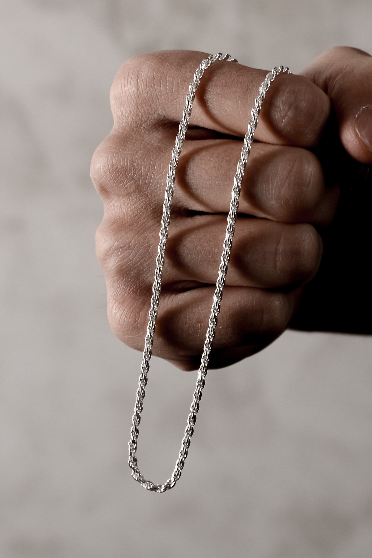 Ricco Jewellery 925 Ayar Gümüş Old Money Burma Halat Zincir görsel 4