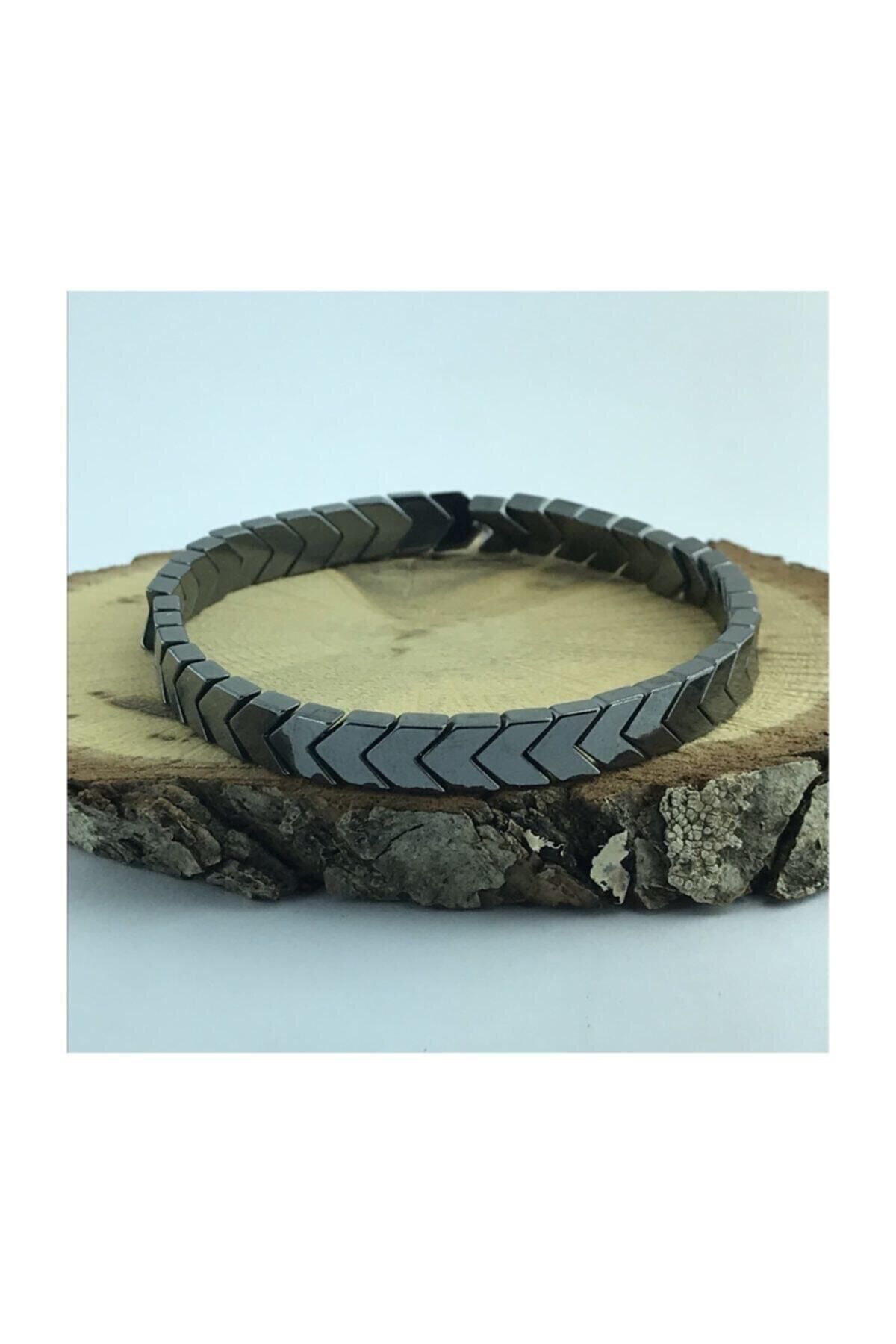 JEWELRY Hematit Görünümlü Ok Çavuş Bileklik Unisex