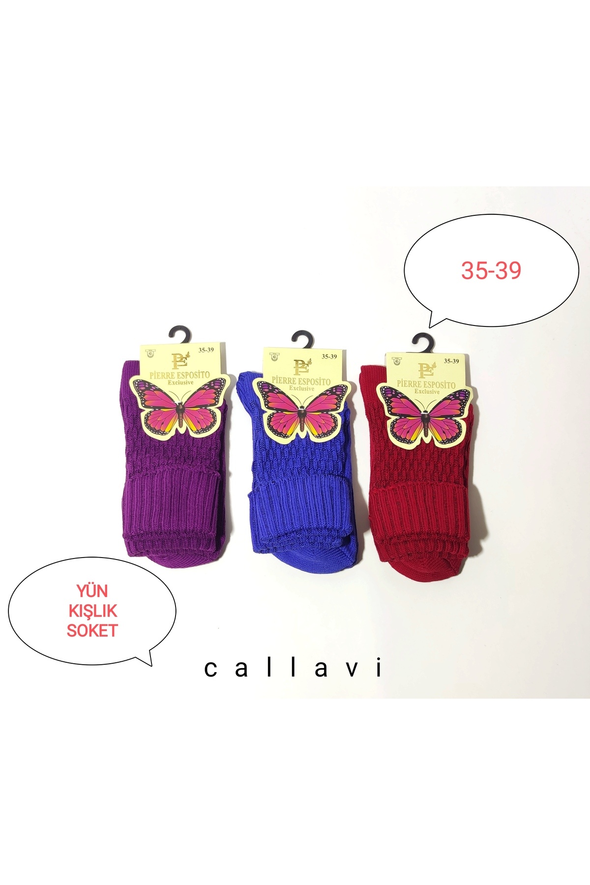 calantor-Wool Winter Curl Embossing Socket Socks 3 Pairs 3