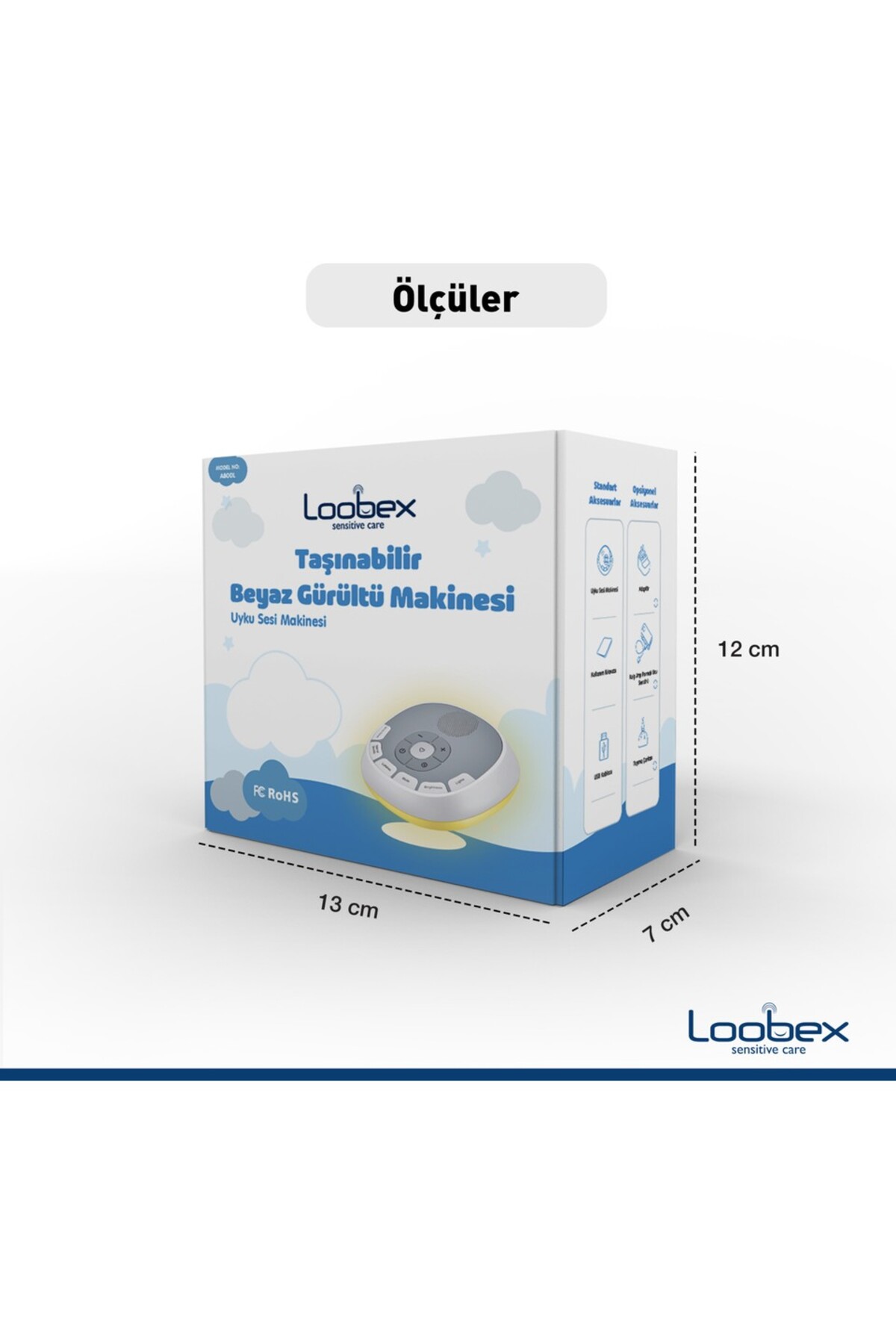 Loobex Beyaz Gürültü Cihazı (Anne Kalp Atışı Kaydeden) fotoğrafı 5 (önizleme)