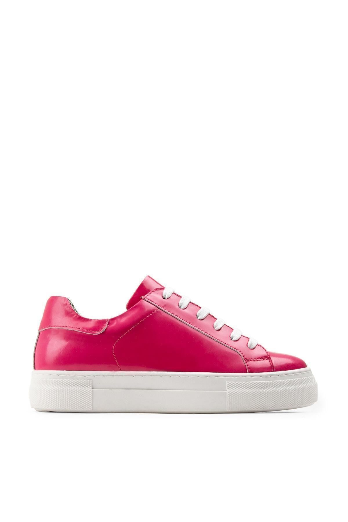 Deery-Genuine Leather Fuchsia Sneaker Women's Shoes 1