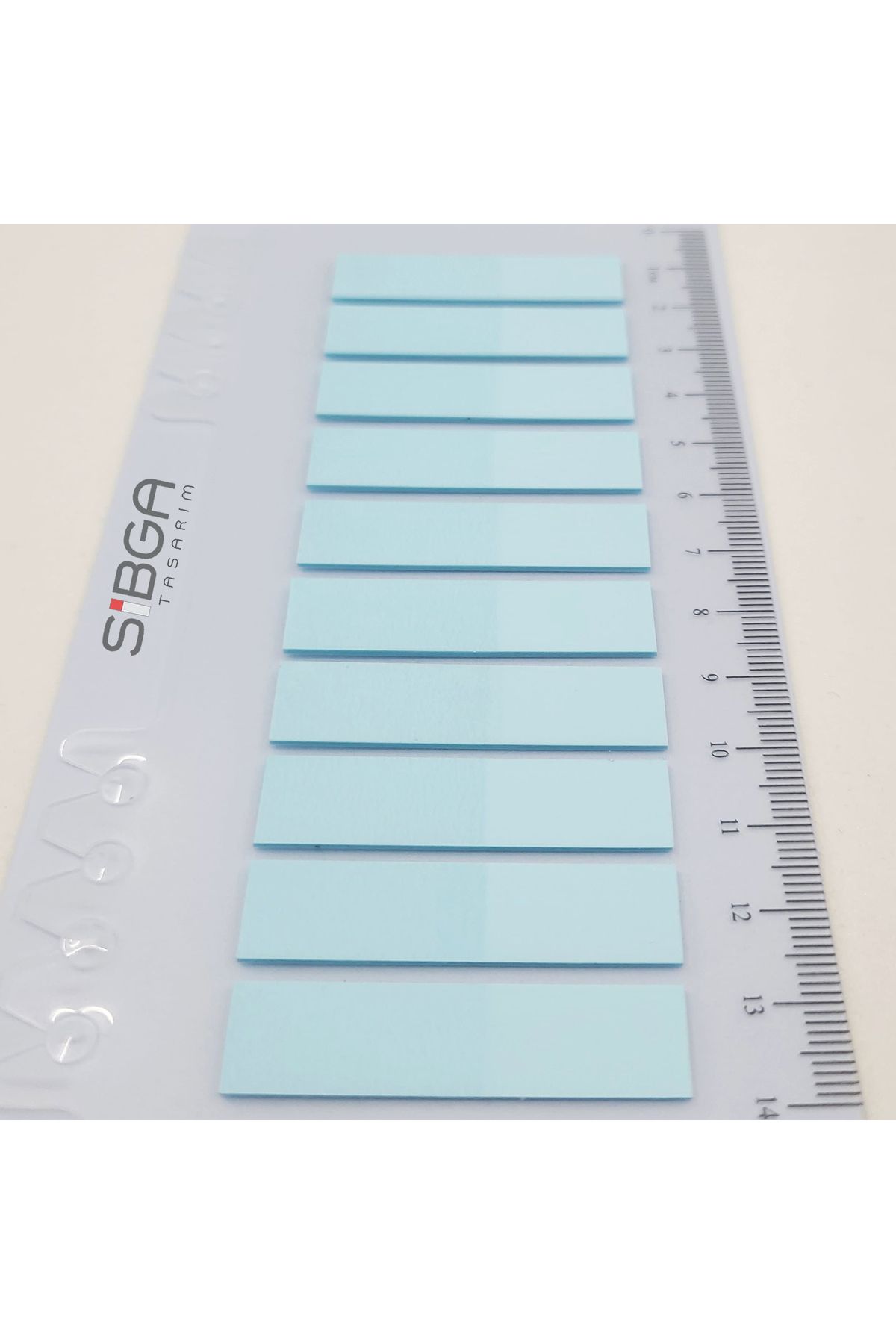 sibga tasarım-Light Blue Transparent Postit - Bookmark Sticker Note Paper 0210 4