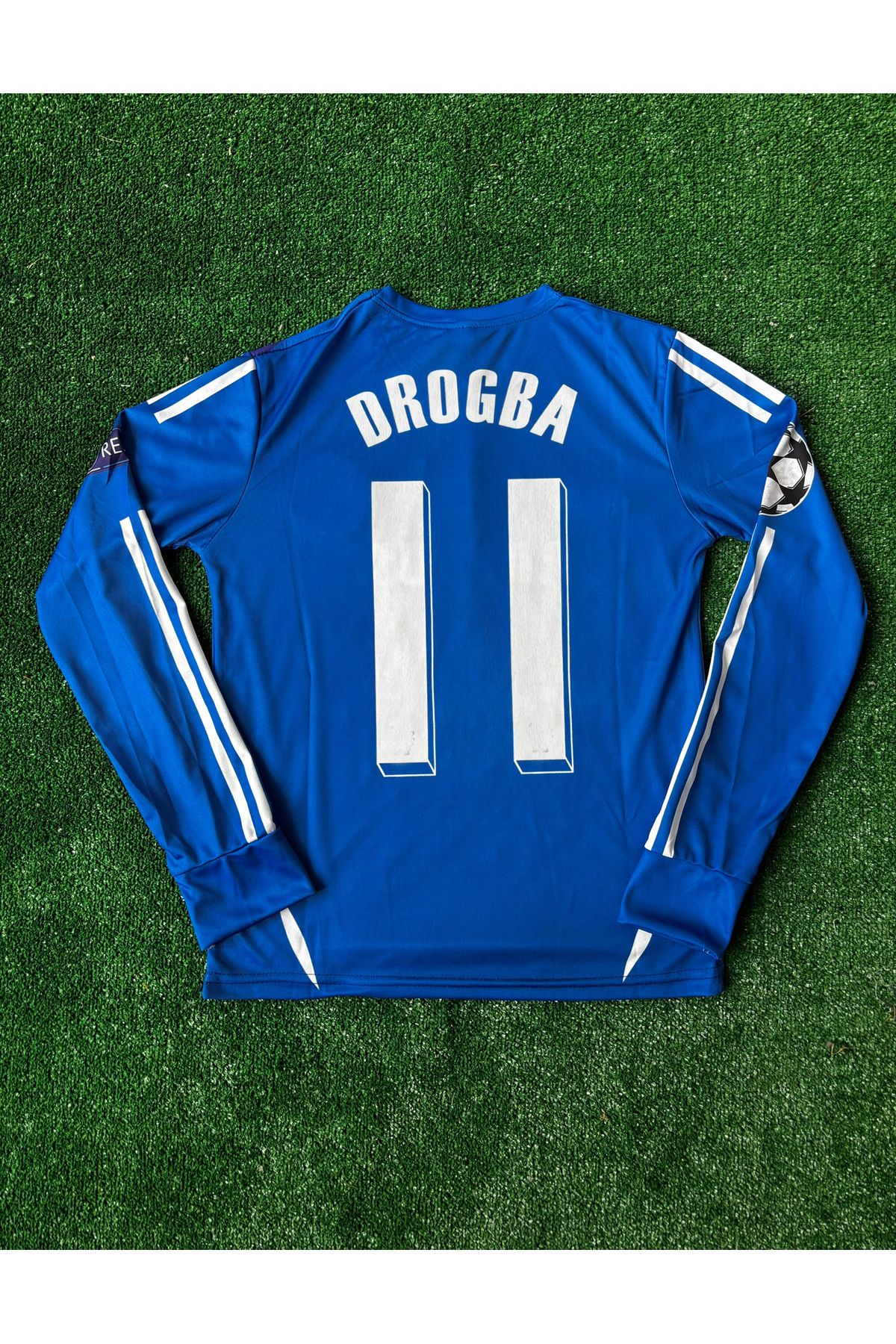 RODAK SPORTS Drogba 11 آستین بلند بچه گانه نوستالژی (با هدیه جوراب)