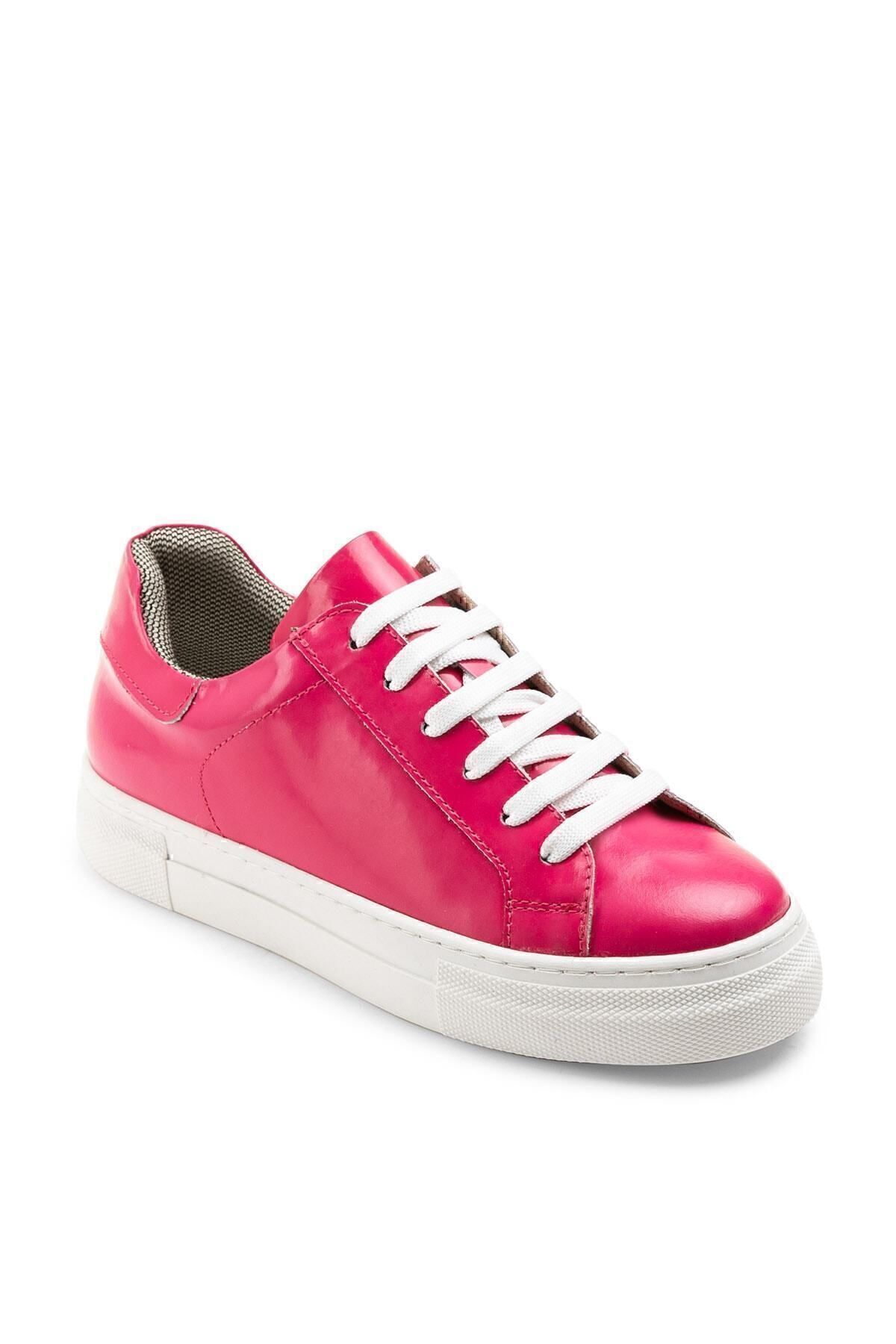 Deery-Genuine Leather Fuchsia Sneaker Women's Shoes 7