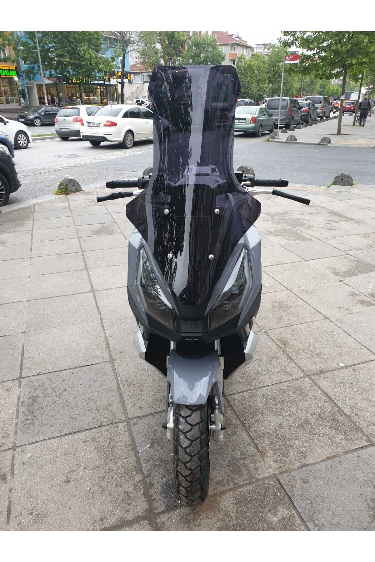 Moto Gusto Dream 150 Siperlik Ön Cam 2023-2025 Model 78cm Siyah Renkli 4mm UZUN CAM