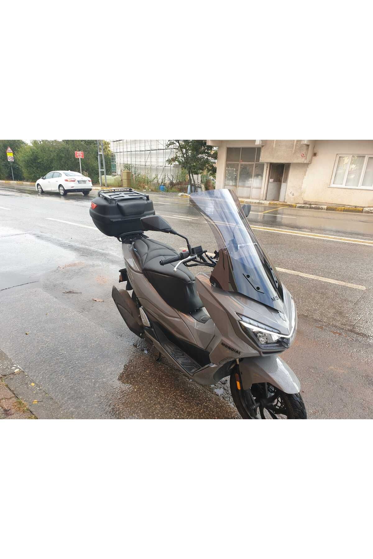 Mondial Strada 125 Siperlik Ön Cam 2023-2025 Model 75cm Füme Renkli 4mm UZUN CAM