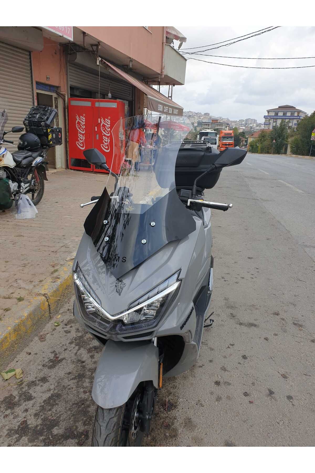 Mondial Strada 125 Siperlik Ön Cam 2023-2025 Model 75cm Şeffaf Renkli 4mm UZUN CAM
