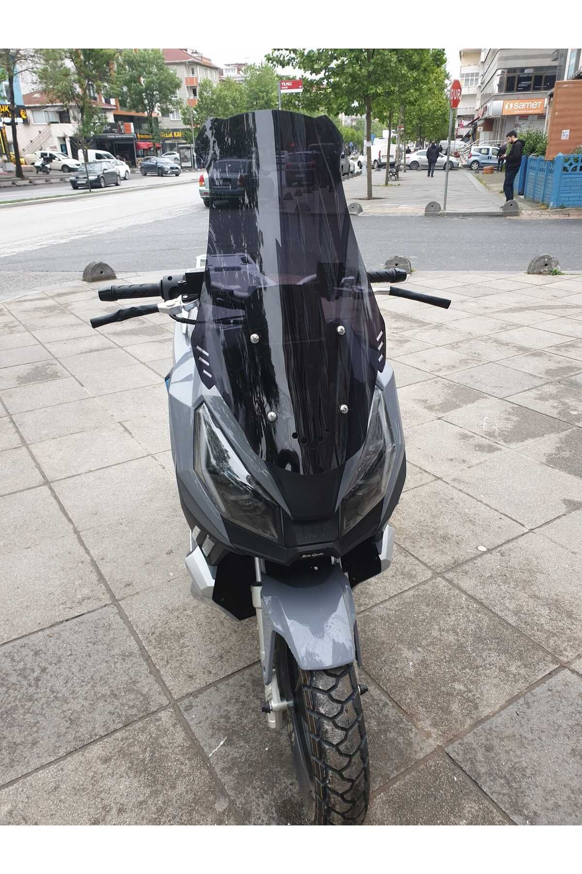 Moto Gusto Dream 150 Siperlik Ön Cam 2023-2025 Model 75cm Siyah Renkli 4mm UZUN CAM
