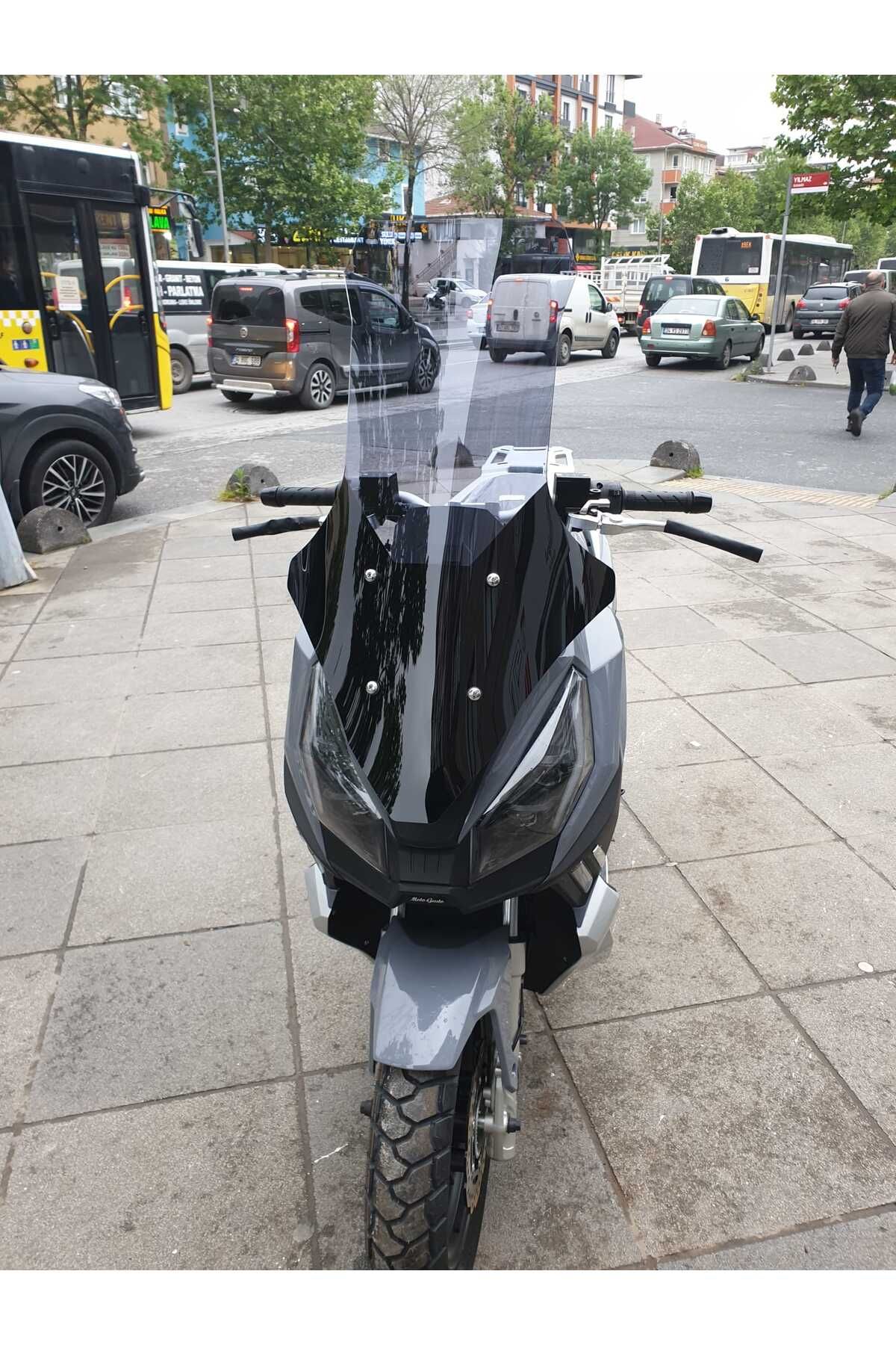 Moto Gusto Dream 150 Siperlik Ön Cam 2023-2025 Model 78cm Füme Renkli 4mm UZUN CAM
