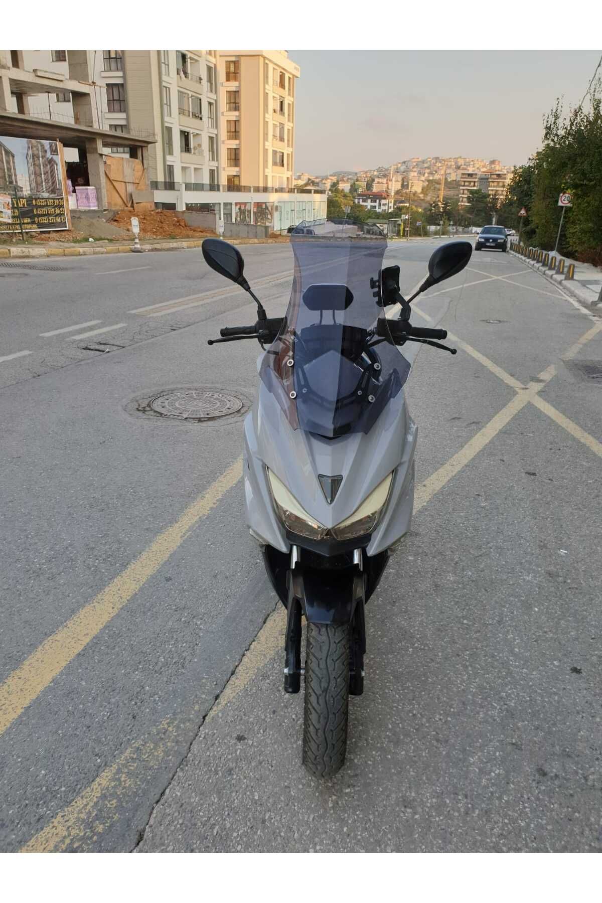Motolüx Mtx 125 Siperlik Ön Cam 2022-2025 Model 75cm Füme Renkli 4mm UZUN CAM