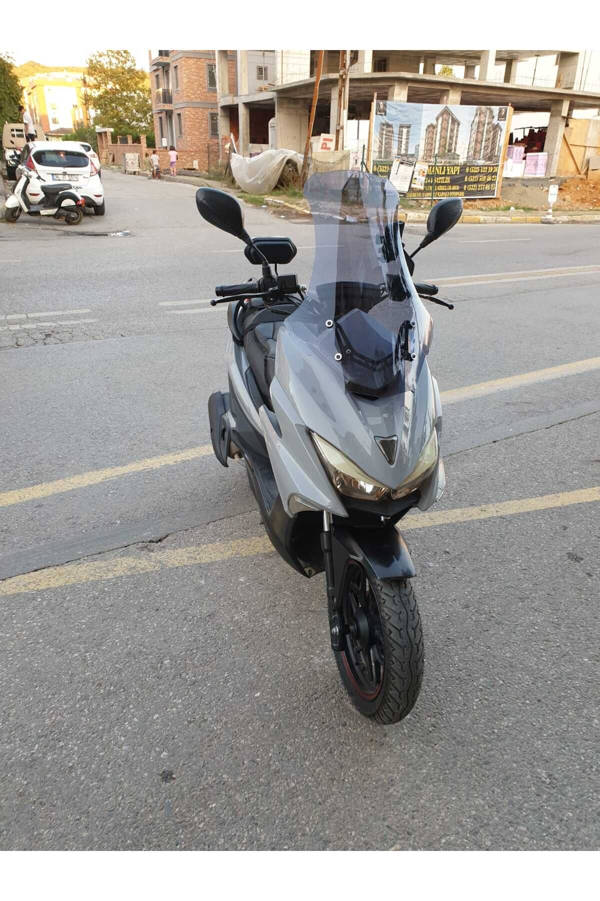 Motolüx Mtx 125 Siperlik Ön Cam 2022-2025 Model 65cm Füme Renkli 4mm ORTA BOYLU CAM