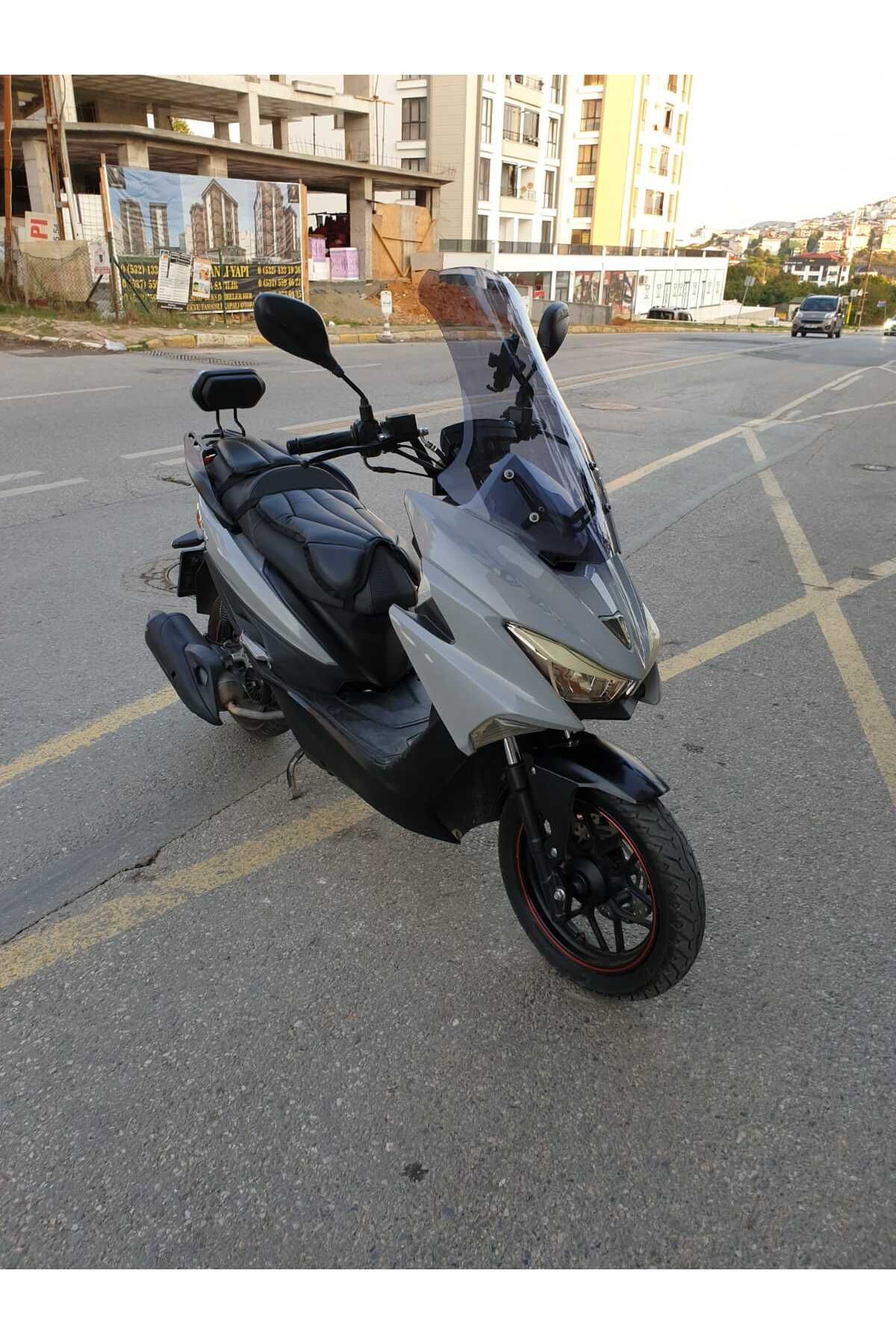 Motolüx Mtx 125 Siperlik Ön Cam 2022-2025 Model 75cm Füme Renkli 4mm UZUN CAM