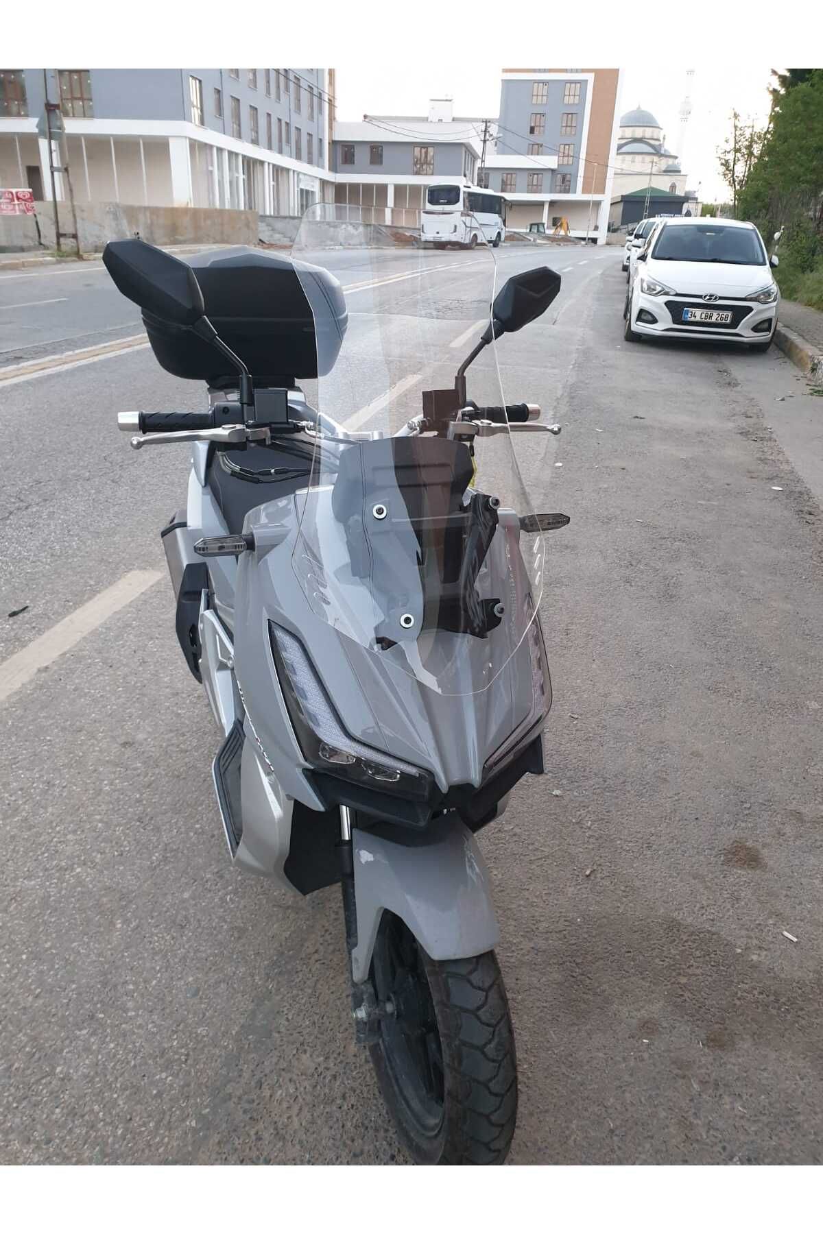 Motolüx Wow 150  Siperlik Ön Cam 2023-2025 Model 65cm Şeffaf Renkli 4mm ORTA BOYLU CAM