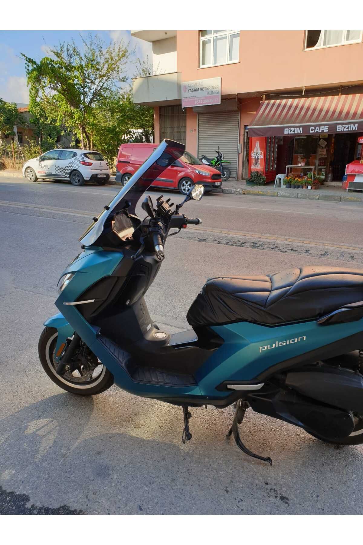 Peugeot Pulsion 125 Siperlik Ön Cam 2022-2025 Model 68cm Siyah Renkli 4mm