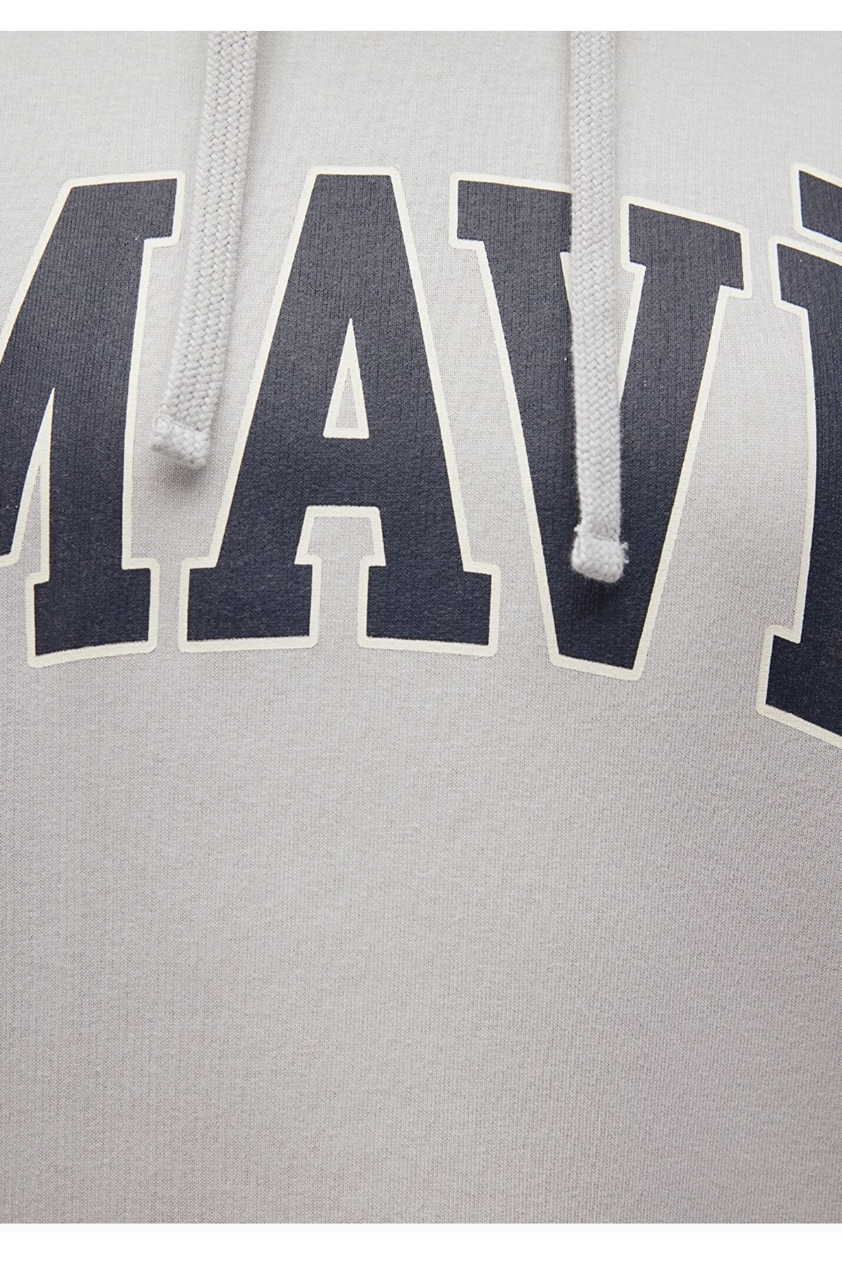 Mavi-Logo Printed Hooded Gray Sweatshirt 6