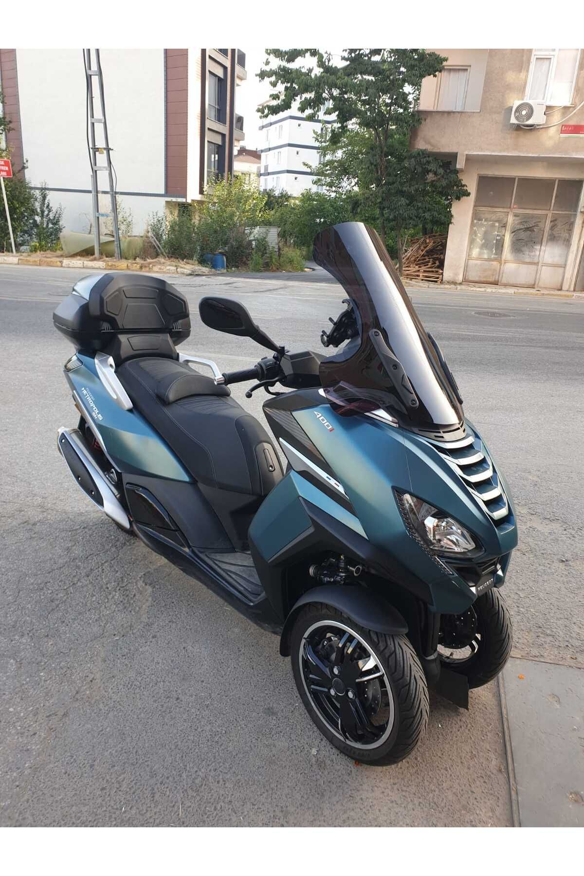 Peugeot Metropolis 400 Siperlik Ön Cam 2021-2025 Model 68cm Siyah Renkli 4mm