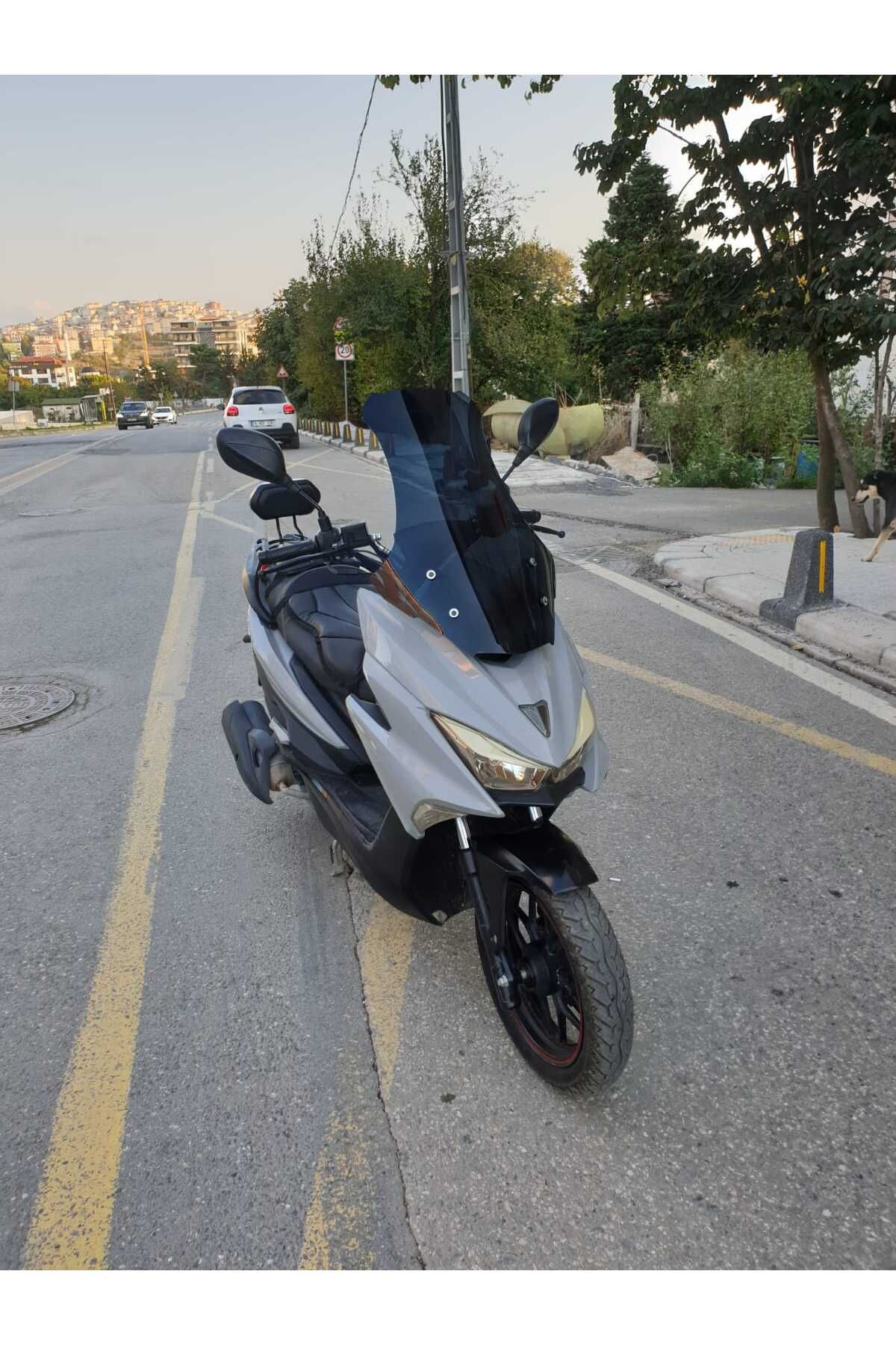 Motolüx Mtx 125 Siperlik Ön Cam 2022-2025 Model 75cm Şeffaf Renkli 4mm UZUN CAM