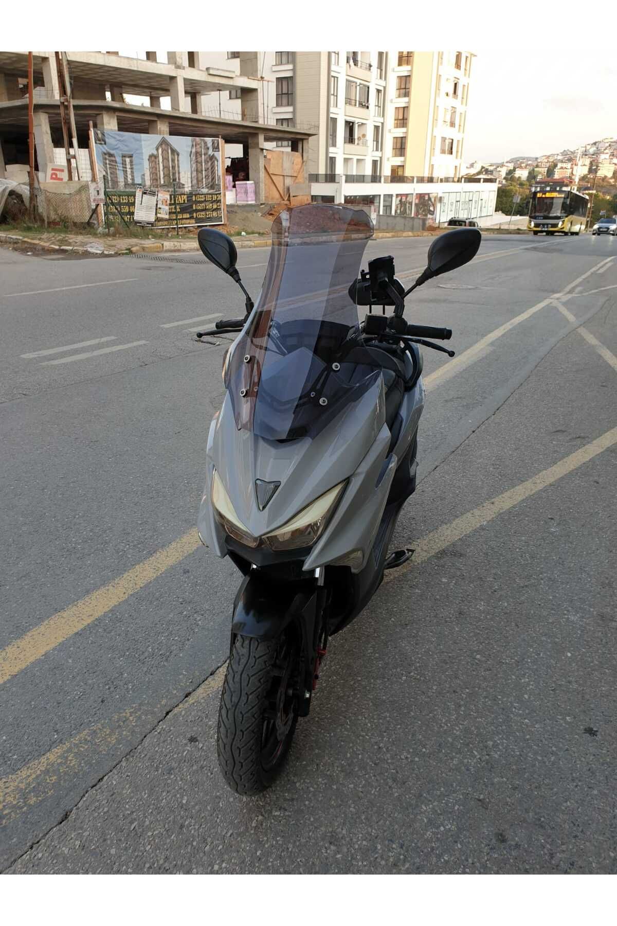 Motolüx Mtx 125 Siperlik Ön Cam 2022-2025 Model 75cm Füme Renkli 4mm UZUN CAM
