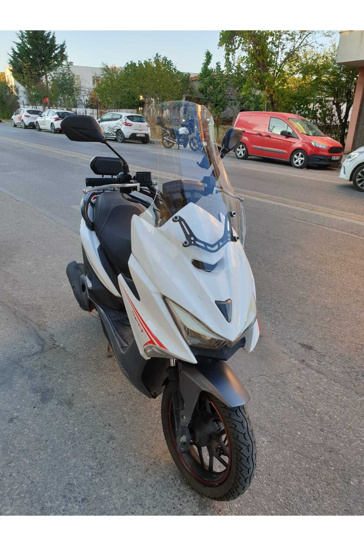 Motolüx Mtx 125 Siperlik Ön Cam 2022-2025 Model 65cm Şeffaf Renkli 4mm ORTA BOYLU CAM